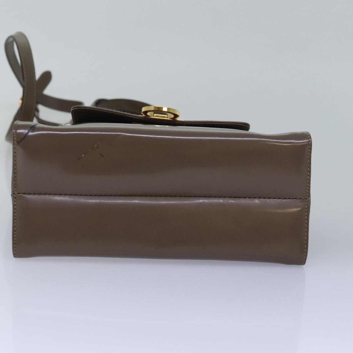Salvatore Ferragamo Salvatore Ferragamo Gancini Hand Bag Enamel Gray Size ONE SIZE - 5 Thumbnail