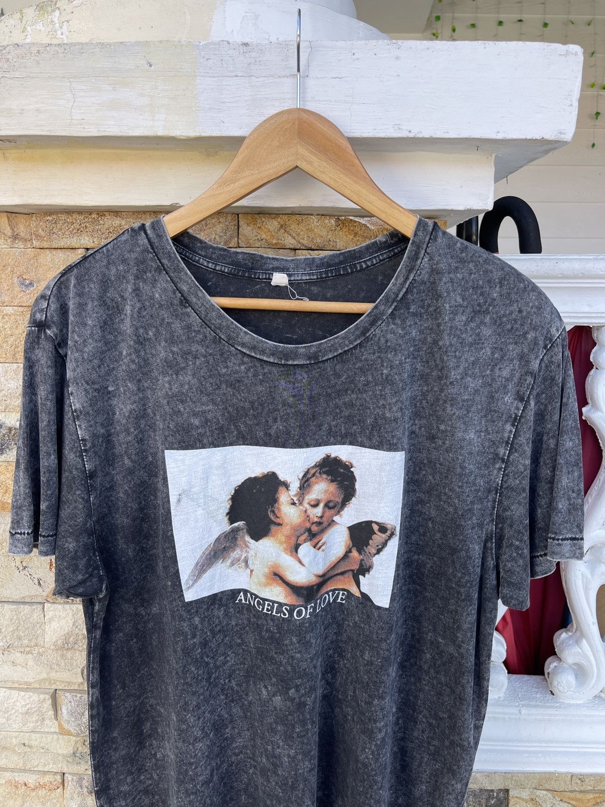 Other Rare🔥ANGELS OF LOVE Acid Wash ERD GRUNGE TEE Size US L / EU 52-54 / 3 - 2 Thumbnail