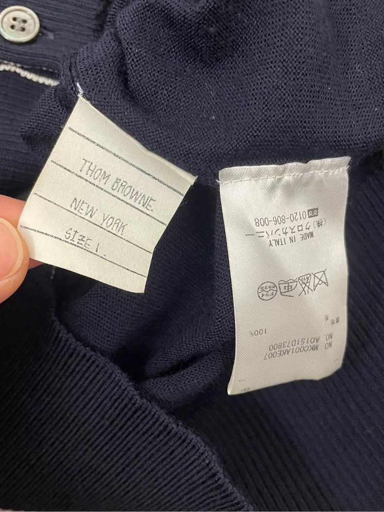 Thom Browne Thom browne Dark blue four-striped wool cardigan jacket 250 Size US S / EU 44-46 / 1 - 6 Thumbnail