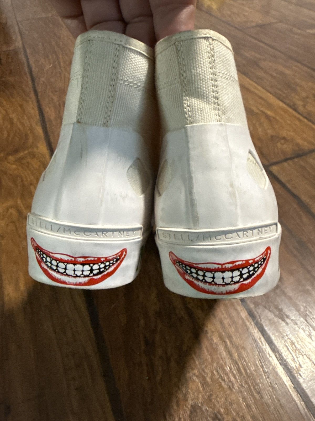 Stella McCartney No smile no service canvas and rubber sneakers Size US 10 / EU 43 - 4 Thumbnail