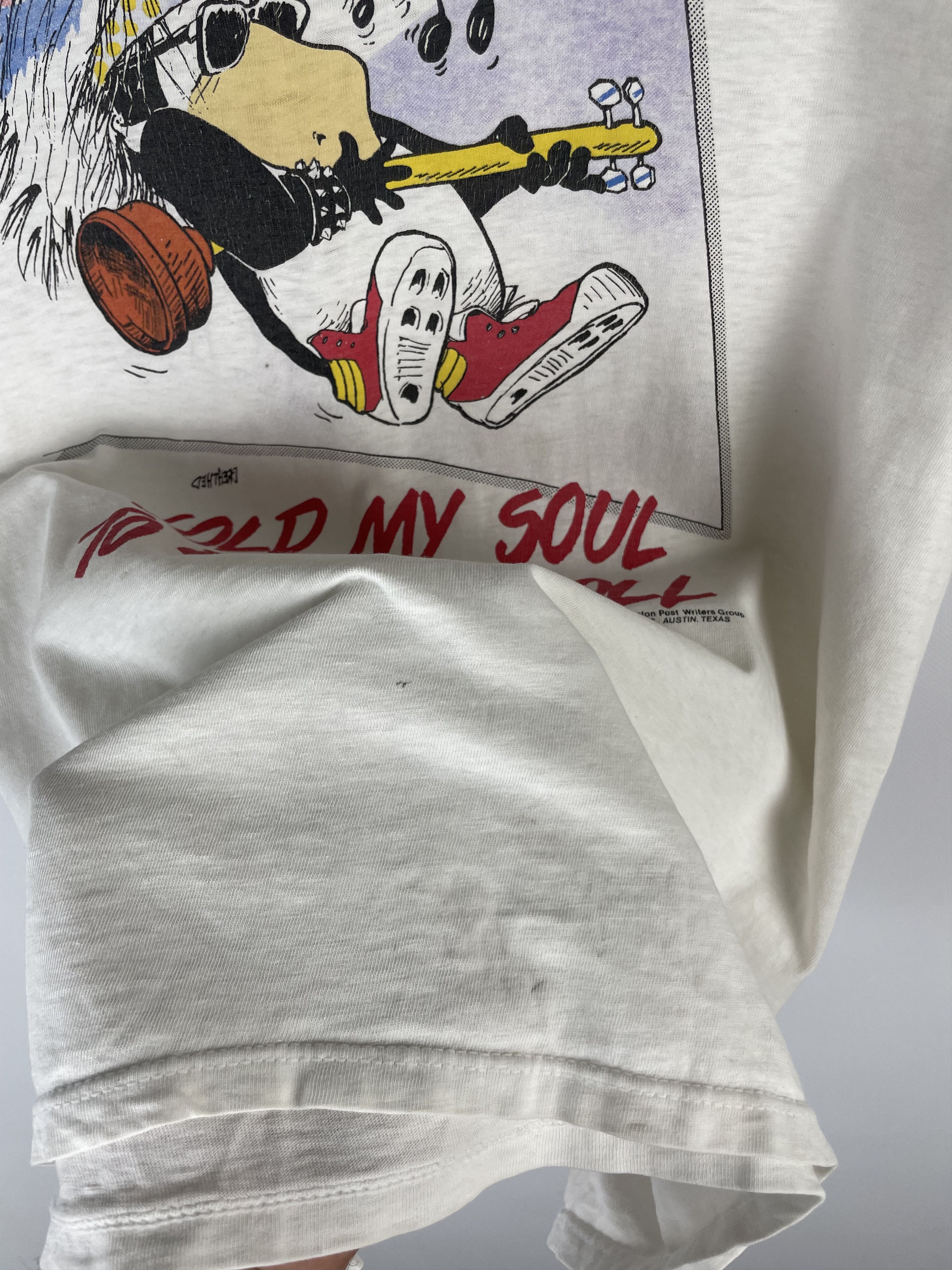 Band Tees × Vintage Vintage 1986 Sold My Soul To Rock n Roll Band Tshirt Size US L / EU 52-54 / 3 - 7 Thumbnail