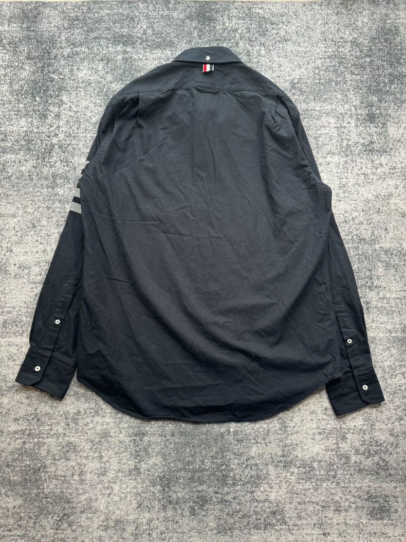 Thom Browne thom browneTB dark blue sleeve mark shirt 2503-Nextarrow Size US XL / EU 56 / 4 - 2 Thumbnail