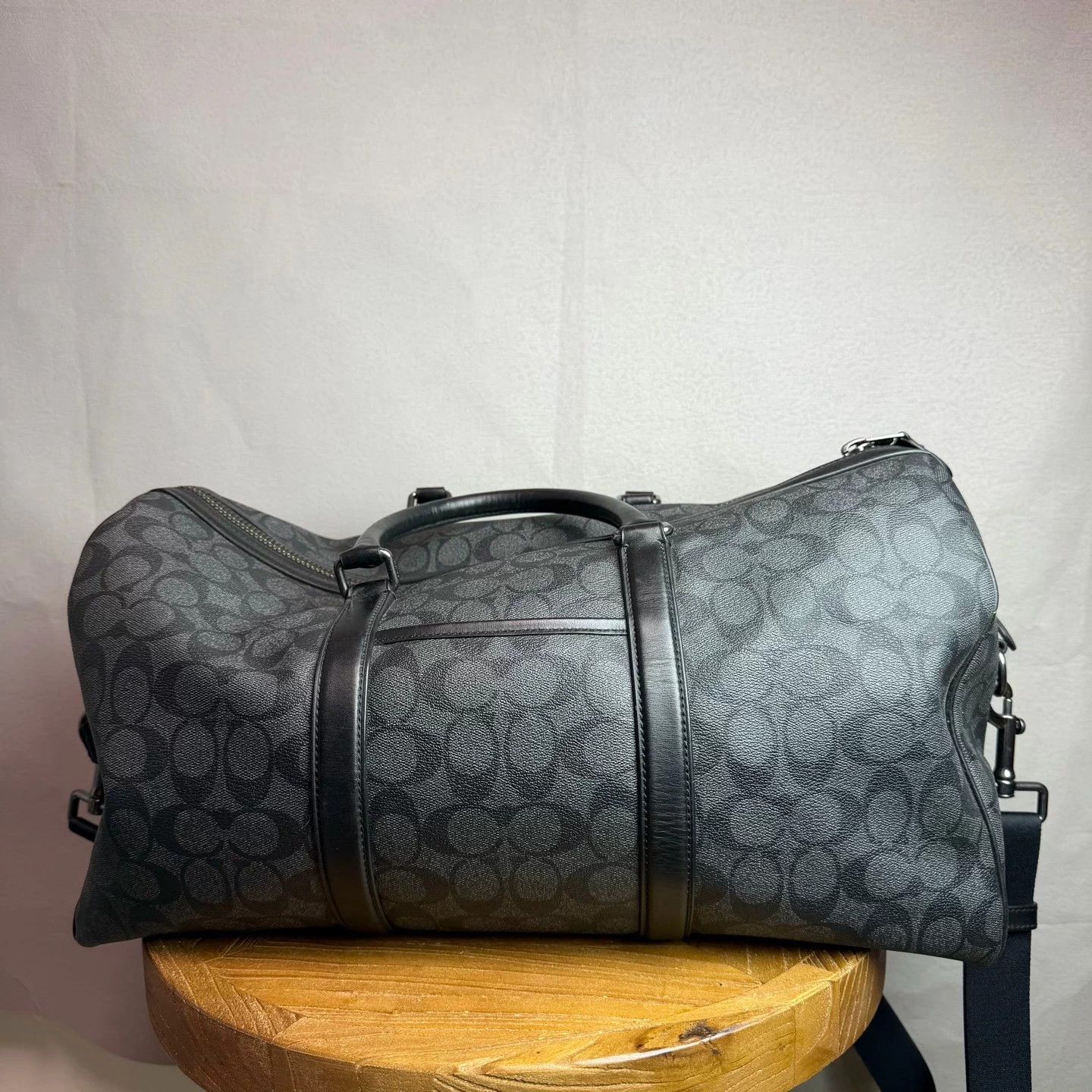 Coach COACH Venturer 43 Heritage Leather Travel Bag Black Large 98 New Size ONE SIZE - 1 Thumbnail