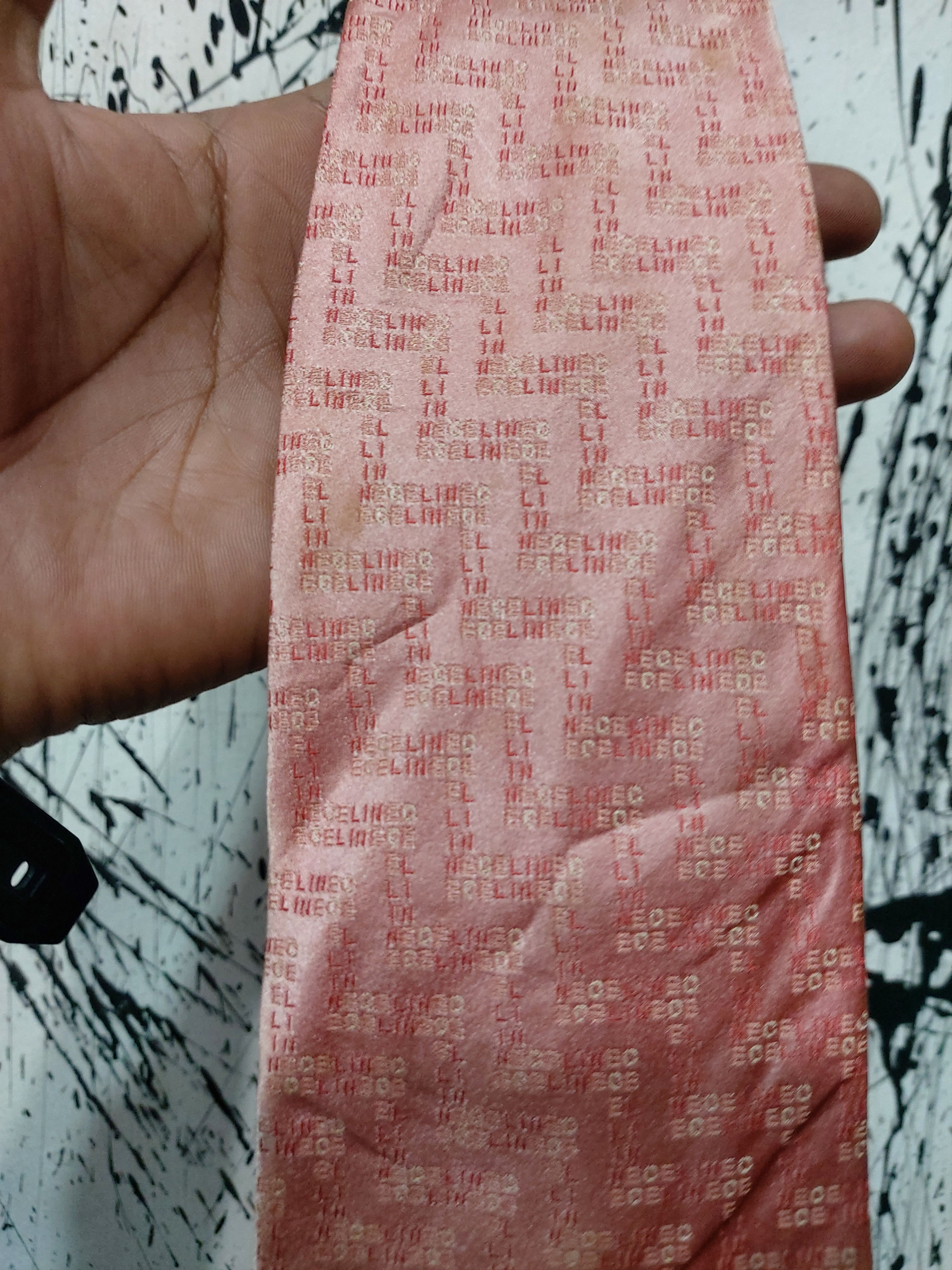 Celine CELINE MONOGRAM SCRIPT TIE 100% SILK Size ONE SIZE - 1 Thumbnail