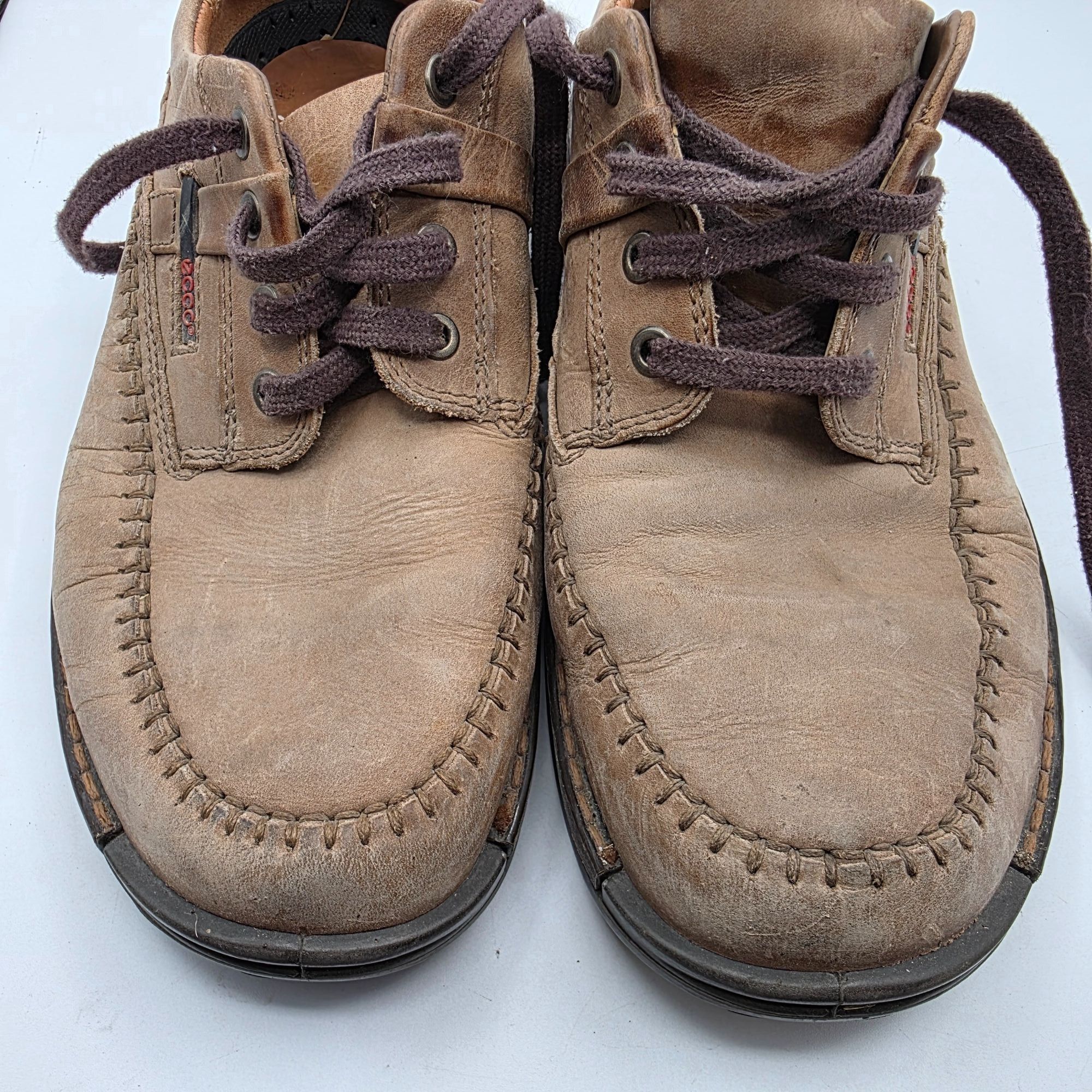 Ecco Ecco Fusion II Mens Size 42 Leather Casual Shoes Brown Moc T Size US 8.5 / EU 41-42 - 9 Thumbnail