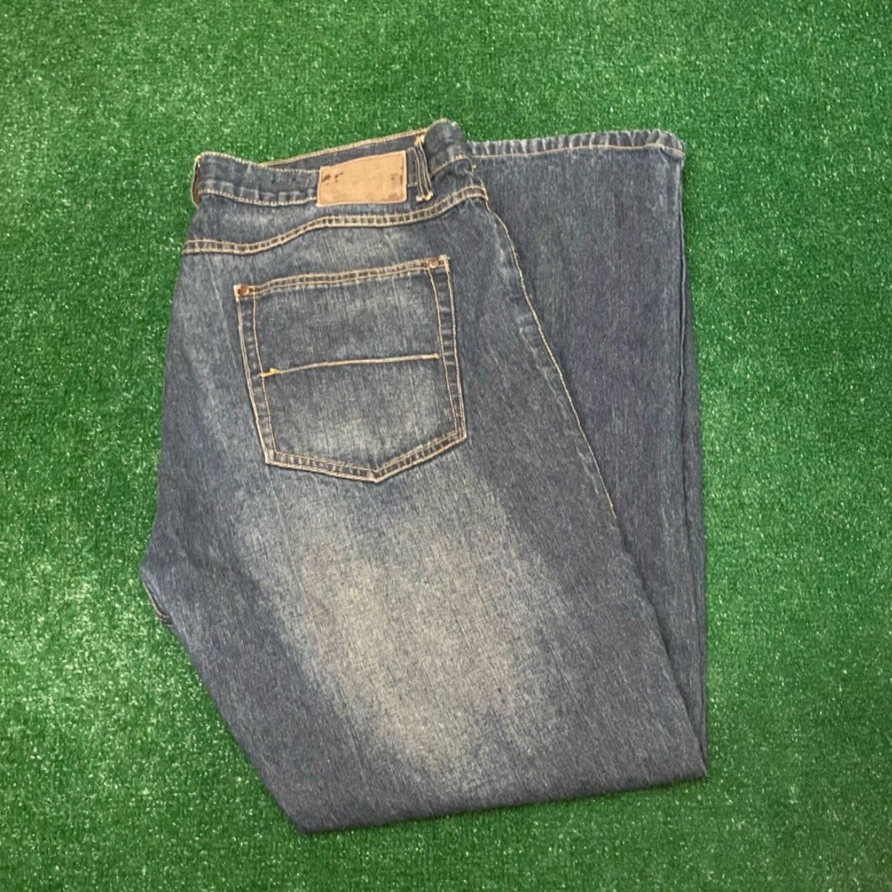 Karl Kani VINTAGE Karl Kani Jeans Baggy Hip Hop Skater Grunge VTG Mens 42 Distressed 34 Inseam Blue Wide-Leg 1990s Mens Jeans Distressed Size US 42 / EU 58 - 2 Thumbnail