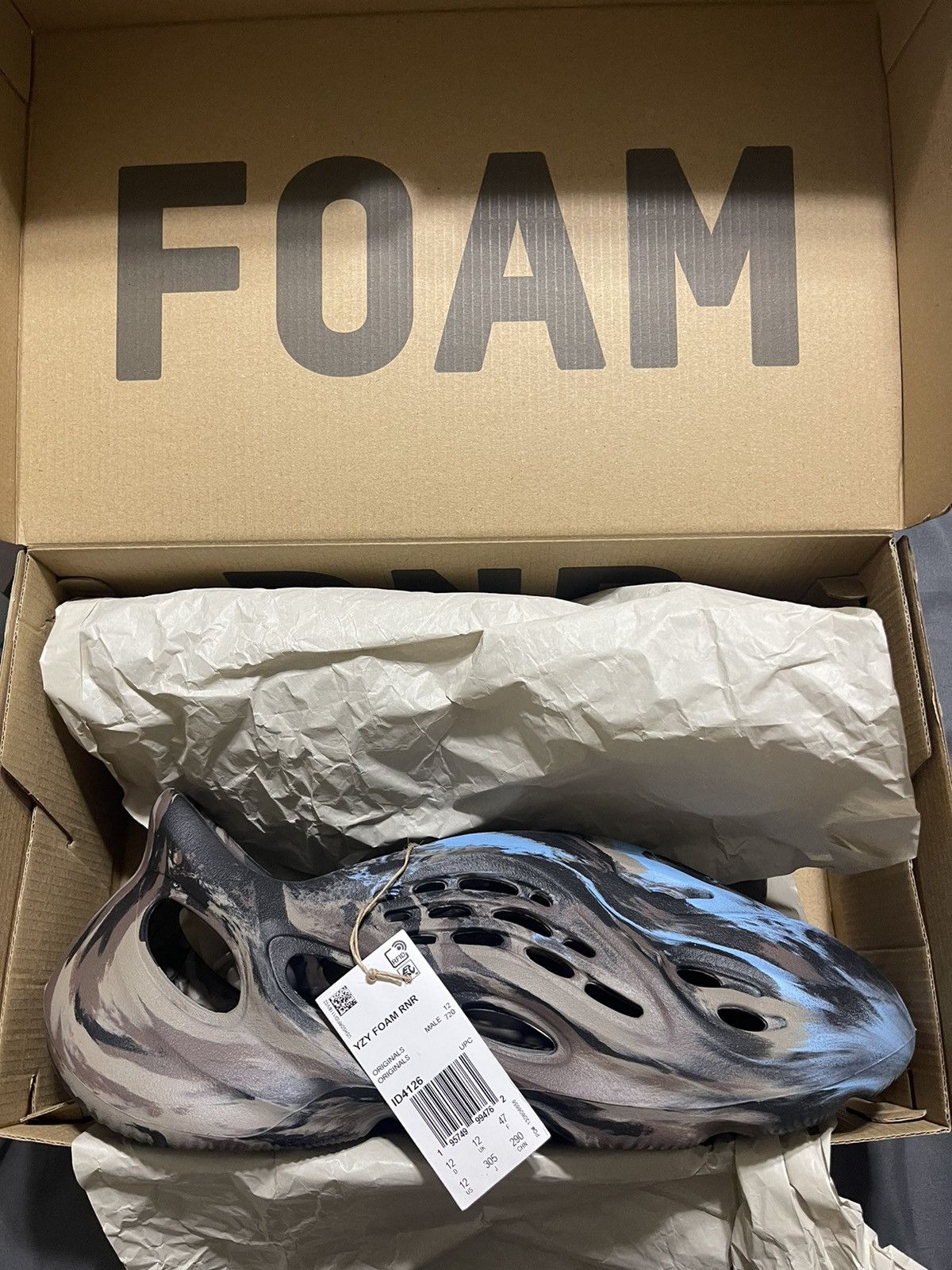 image of Yeezy Season Yeezy Foam Runner Mx Cinder Shoes in Black, Men's (Size 12)