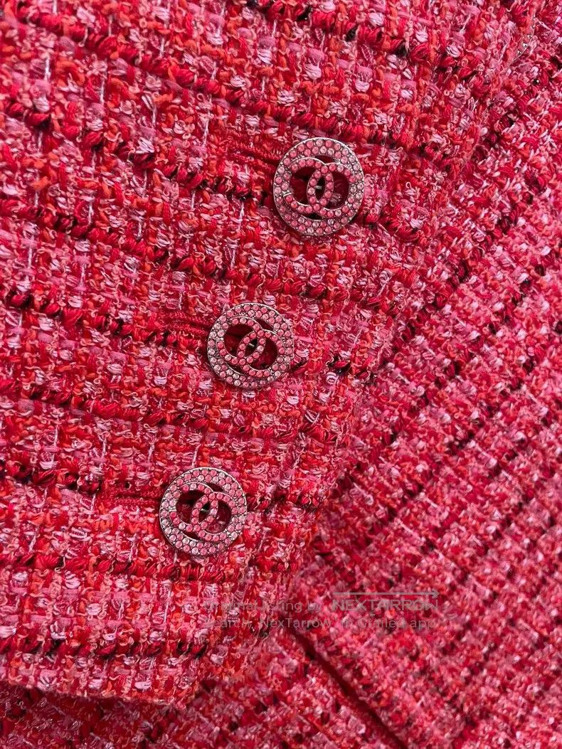 Chanel Chanel Preview series watermelon red flower intimate coat Size XXS / US 00 / IT 34 - 6 Thumbnail