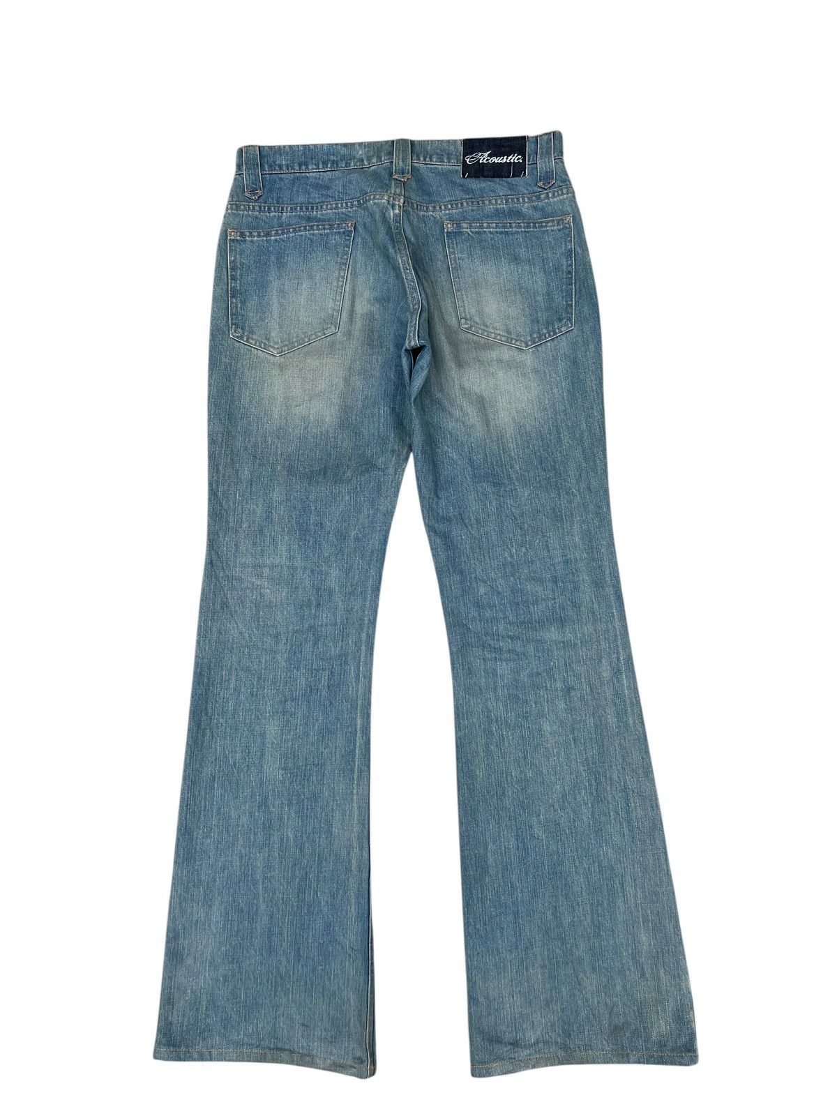 If Six Was Nine Dirty Mud Denim Vintage Acoustic Japan Flare Jeans Size US 31 - 14 Thumbnail