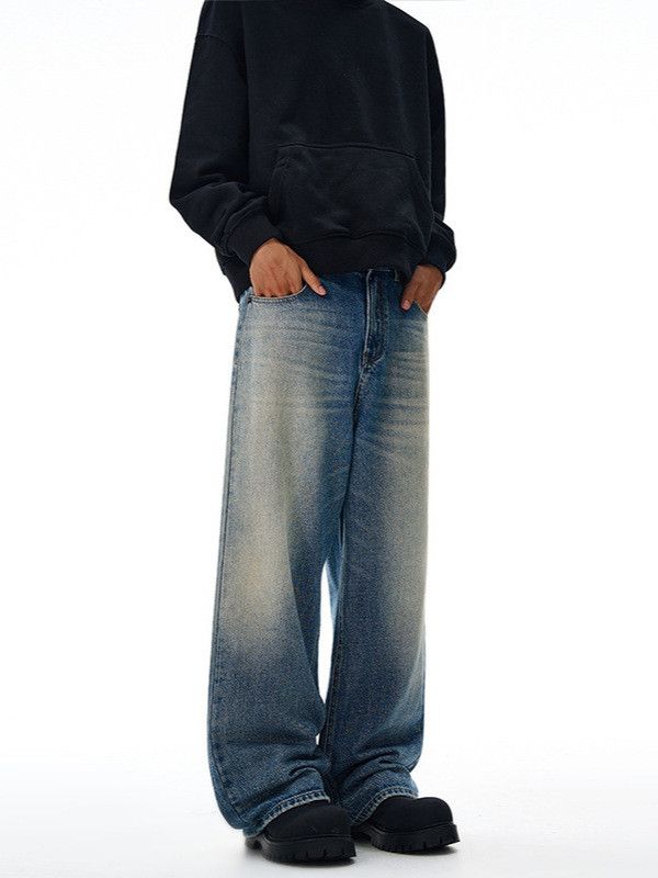 Japanese Brand American retro street cleanfit straight leg gradient jeans Size US 32 / EU 48 - 4 Thumbnail