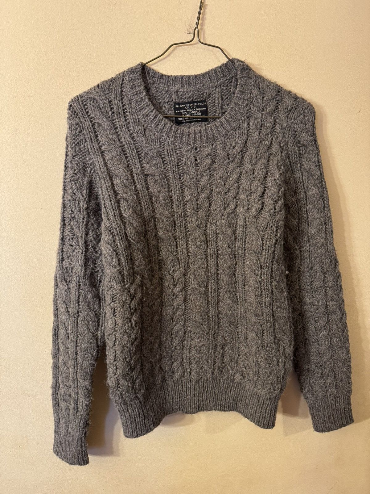 Allsaints Allsaints Lander Cable-knit Crewneck Sweater, X-Small Size US XS / EU 42 / 0 - 1 Thumbnail