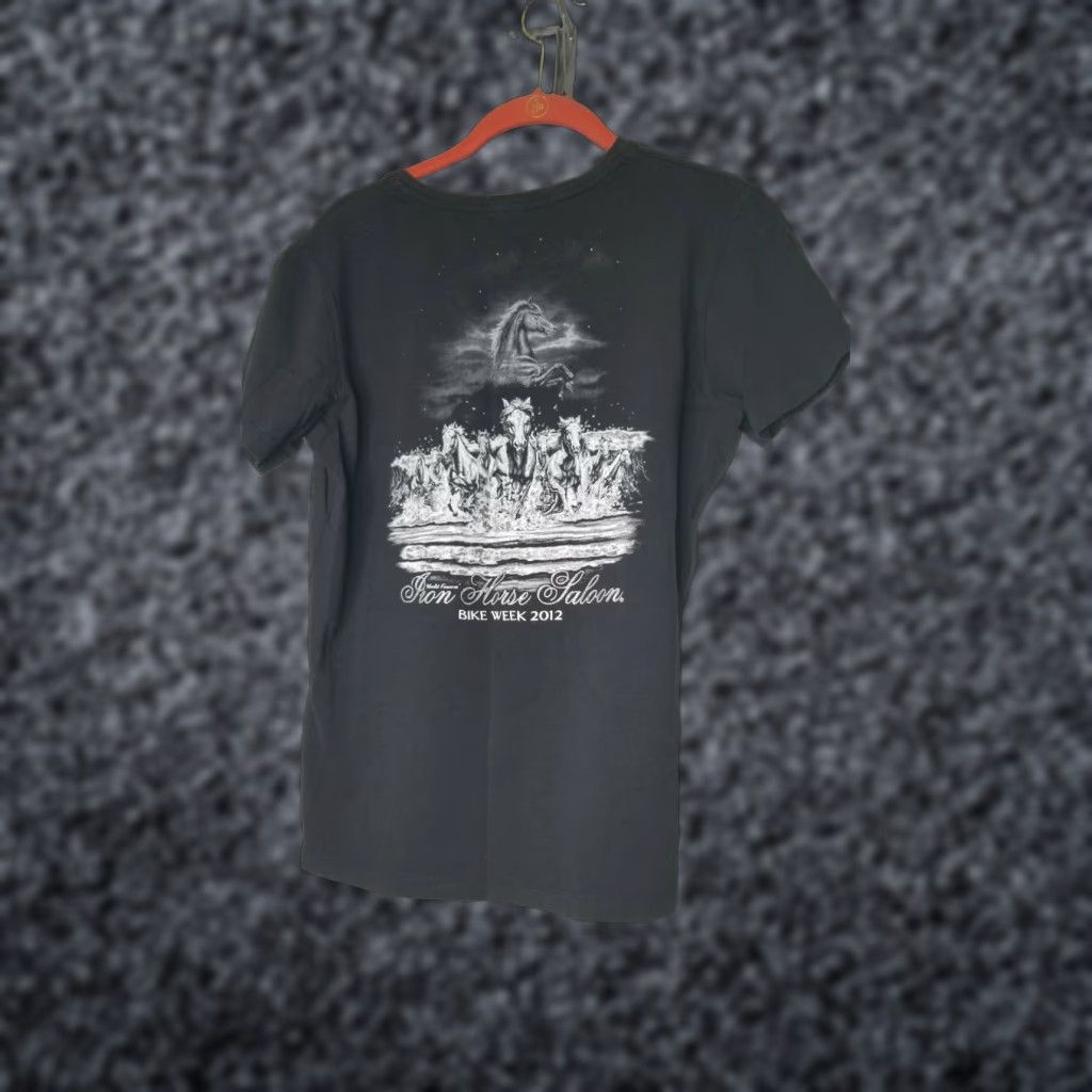 Etro Retro Womens M Iron Horse Saloon Bike Week 2012 Doubled Sided T Shirt Size M / US 6-8 / IT 42-44 - 1 Thumbnail