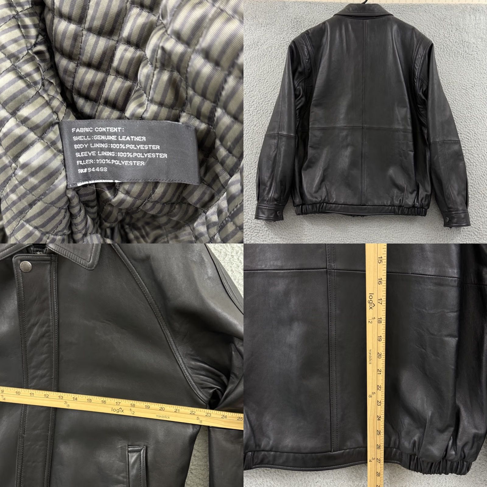 Liz Claiborne VINTAGE Claiborne Jacket Mens Medium Black Lambskin Leather 90s Biker Outdoor Size US M / EU 48-50 / 2 - 8 Thumbnail