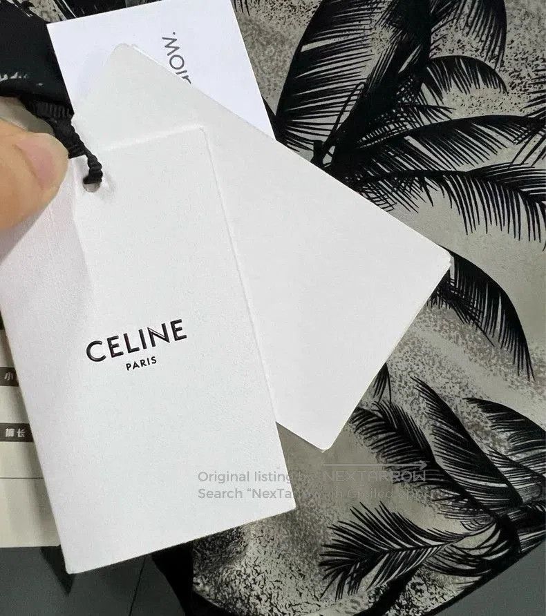 Celine Celine Palm Tree Print Short Sleeve Shirt. Size US L / EU 52-54 / 3 - 4 Thumbnail