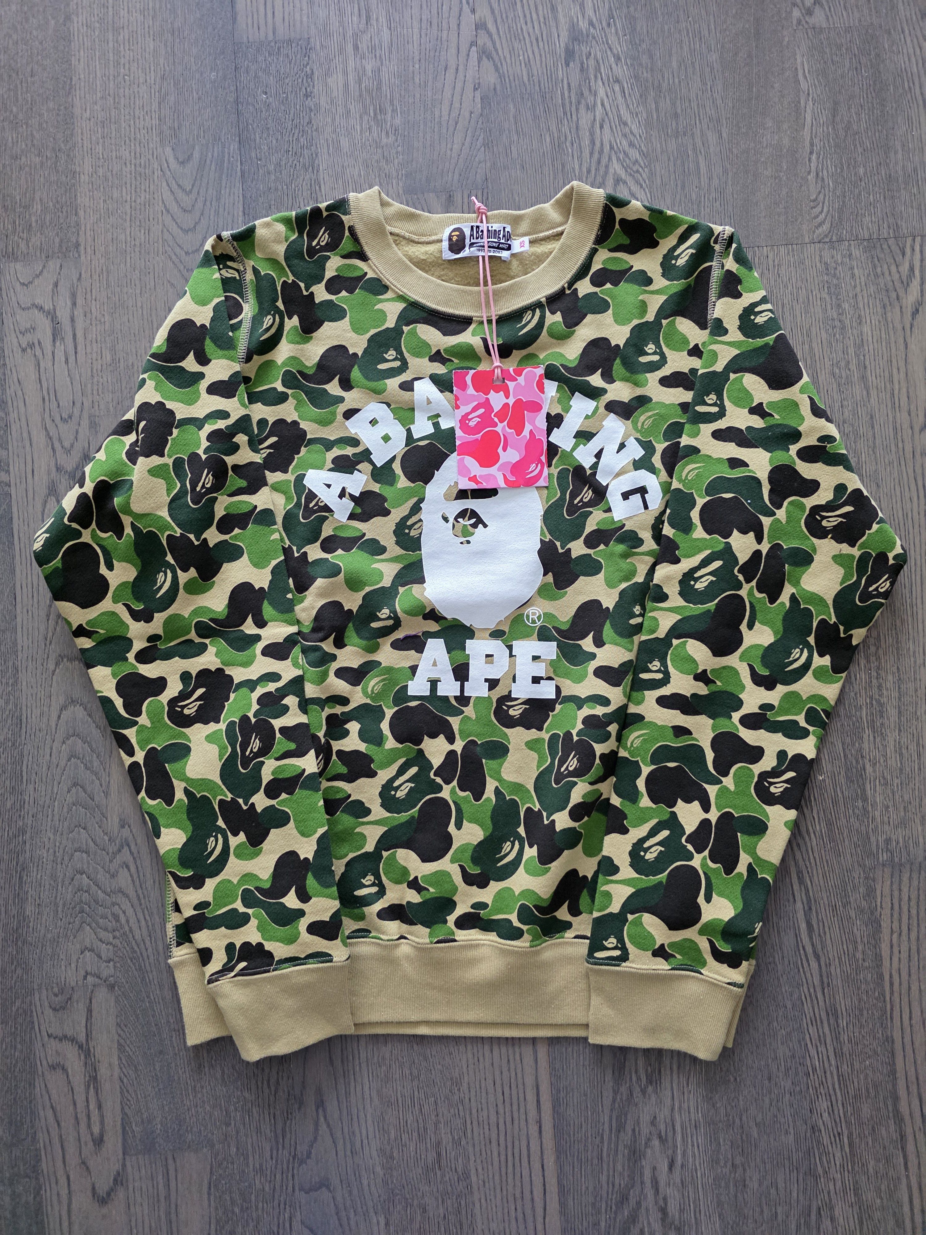 Bape BAPE ABC Camo College Wide Crewneck Size XS / US 0-2 / IT 36-38 - 1 Thumbnail