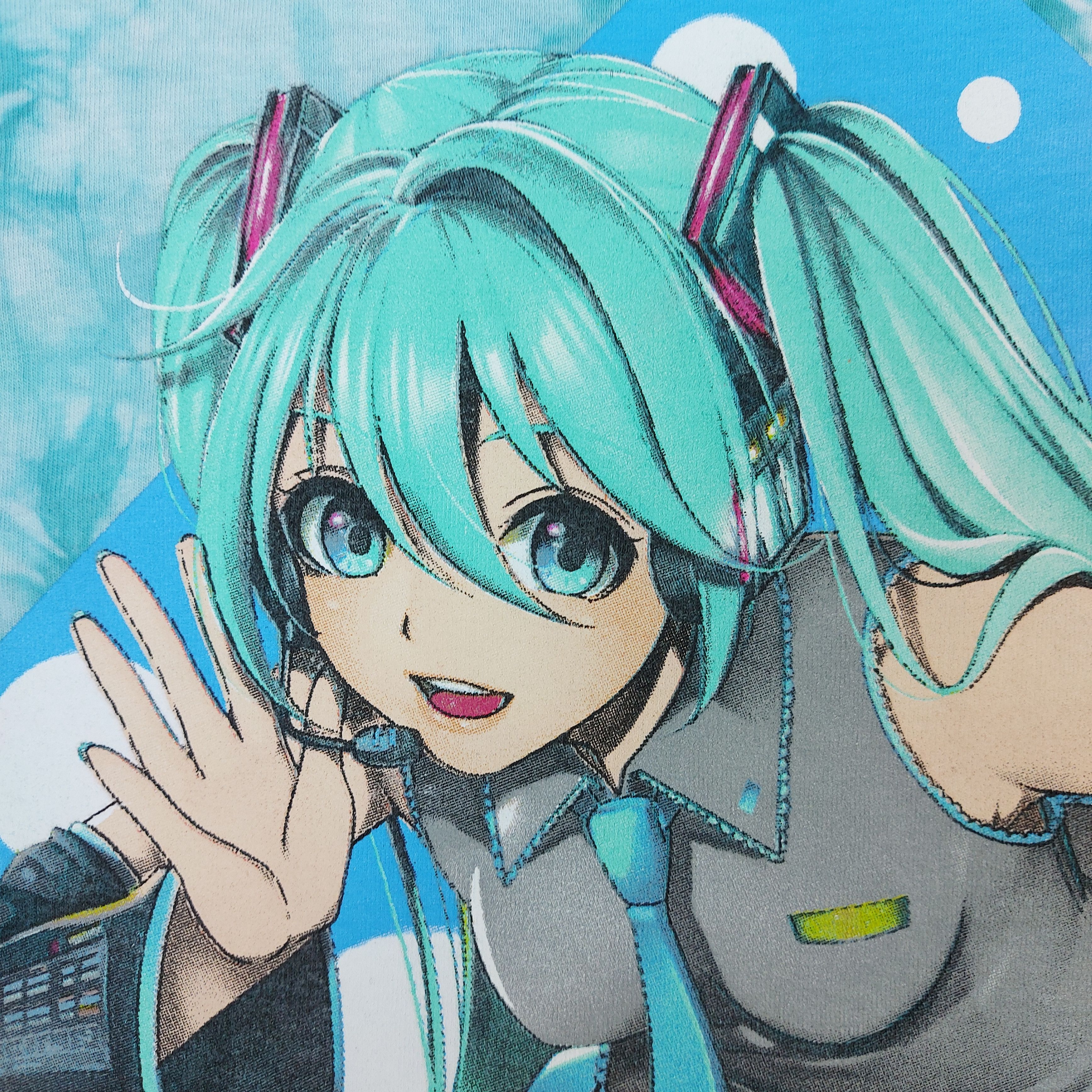 Anime 2022 Hatsune Miku Teal Tie-Dye Hot Topic Official TEE Size US L / EU 52-54 / 3 - 5 Thumbnail