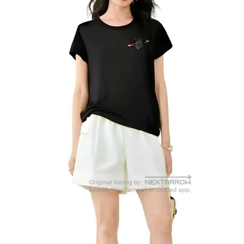 Valentino Valentino Black Cotton Print Short Sleeve T-shirt . Size M / US 6-8 / IT 42-44 - 1 Thumbnail