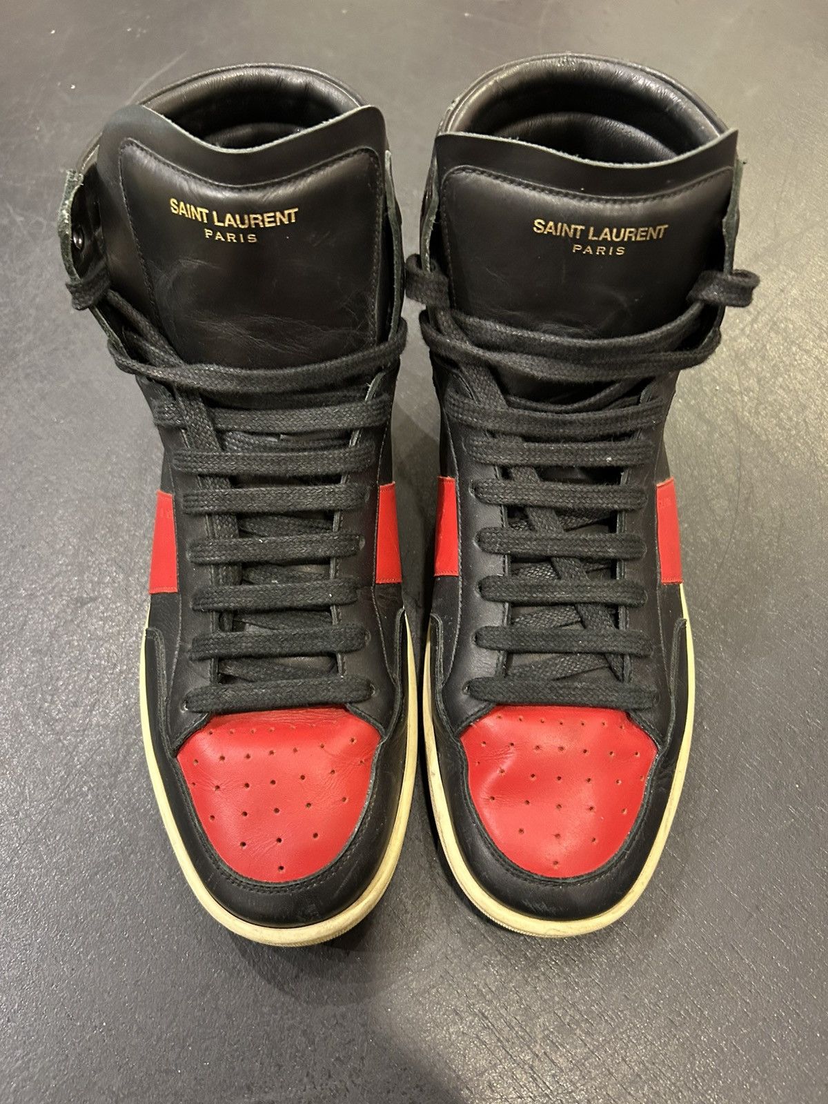 Yves Saint Laurent YSL SL-10H High Top Sneakers - Red Size US 8.5 / EU 41-42 - 6 Thumbnail