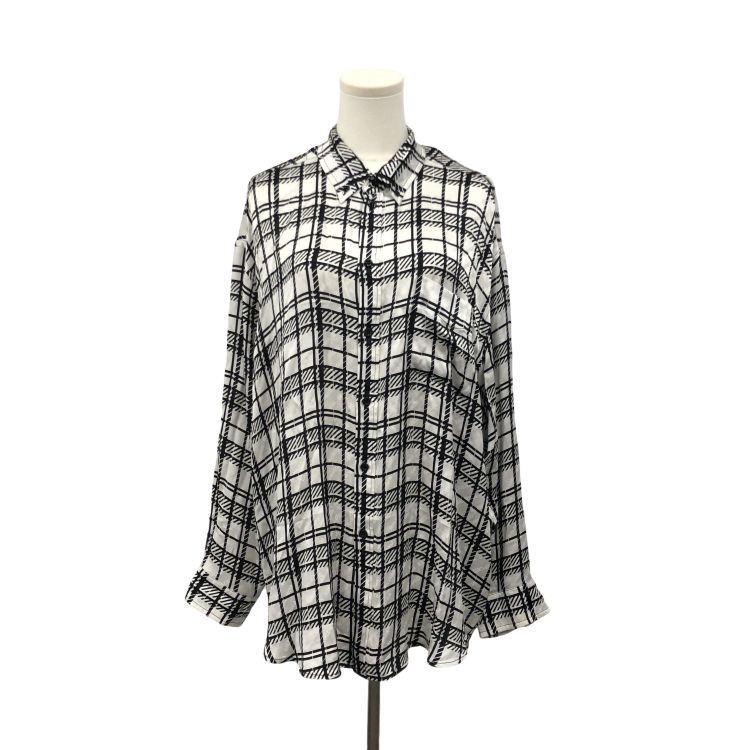 Balenciaga Balenciaga Plaid Silk Button Up Shirt Size 34 Size XS / US 0-2 / IT 36-38 - 1 Thumbnail