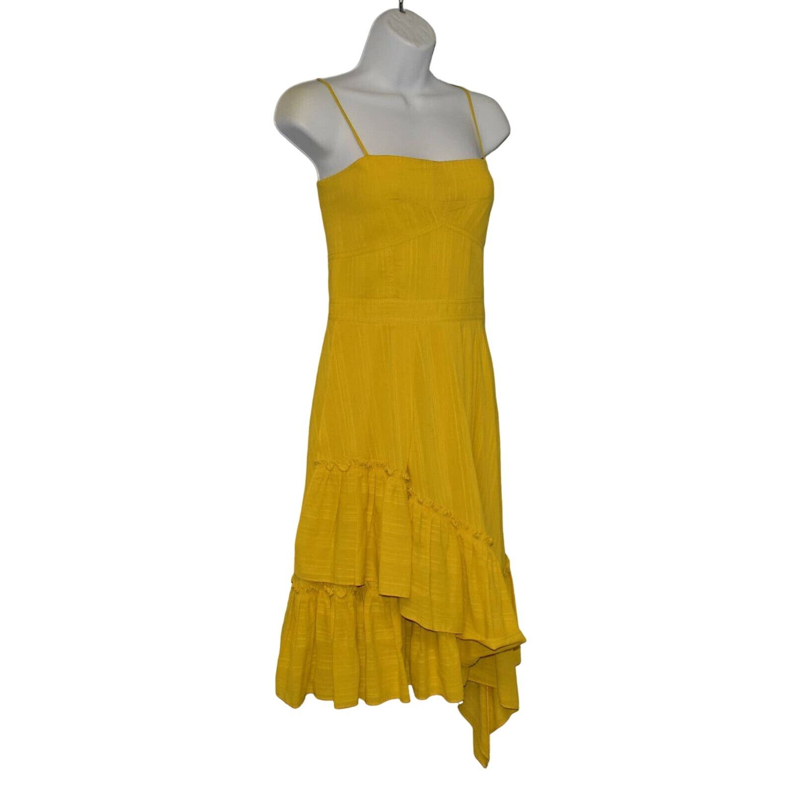 Derek Lam 10 Crosby DEREK LAM CROSBY Marigold Asymmetrical Hem Cami Dress Sz 4 Size S / US 4 / IT 40 - 3 Thumbnail