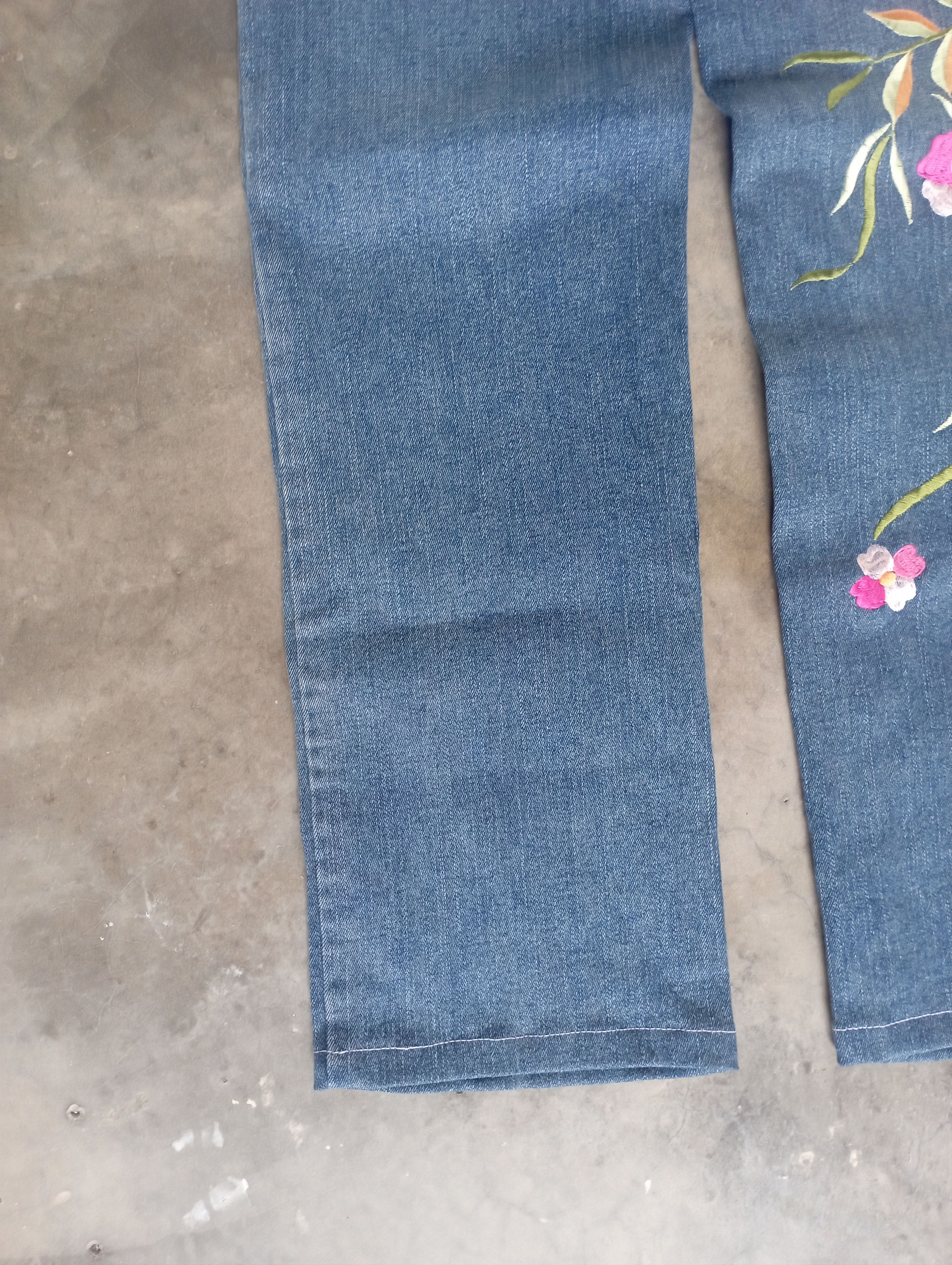 Hysteric Glamour Avant Garde New Lili Nucci Japan Embroidered Flowerd Jeans Size 28" / US 6 / IT 42 - 13 Thumbnail