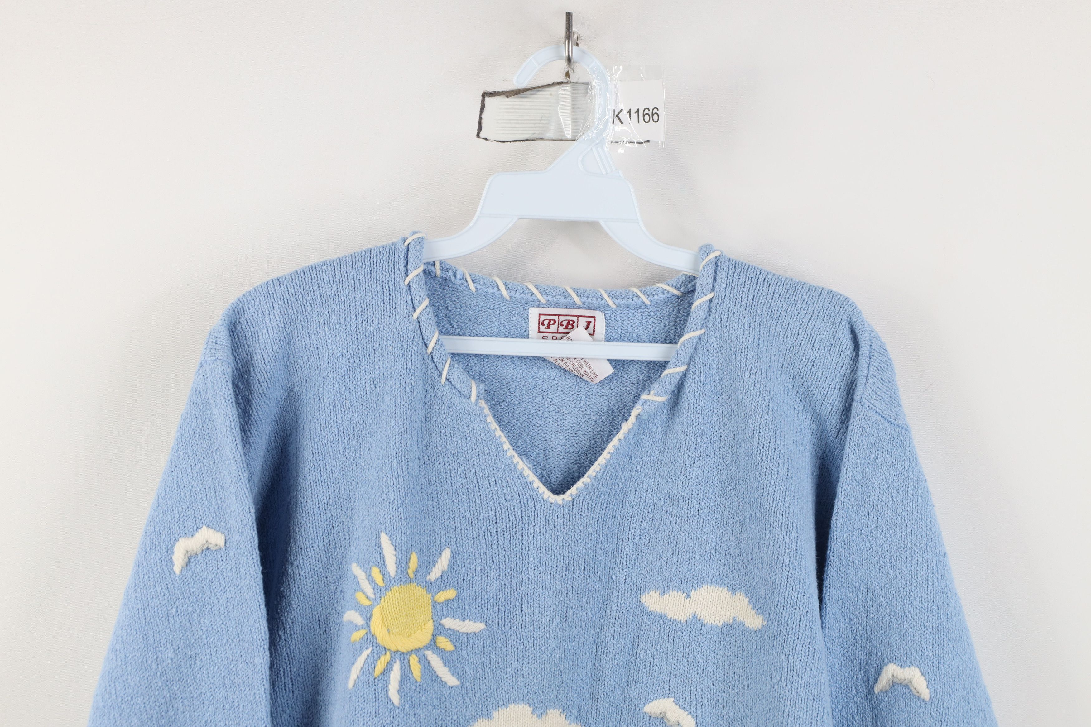 Vintage Vintage 90s Streetwear Knit Beach All Over Print Sweater Size L / US 10 / IT 46 - 2 Thumbnail