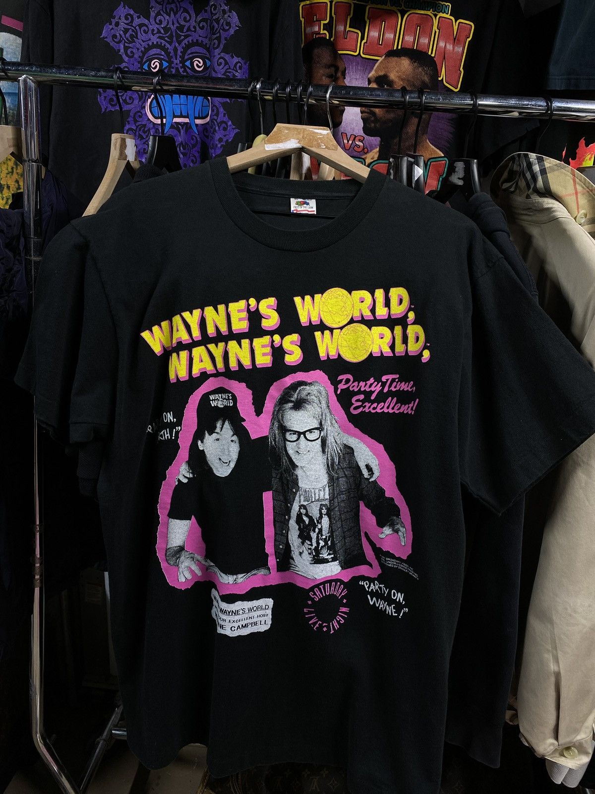 Vintage Vintage 1991 Waynes Word T-Shirt Vtg Movie Tee XLarge Size US XL / EU 56 / 4 - 1 Thumbnail