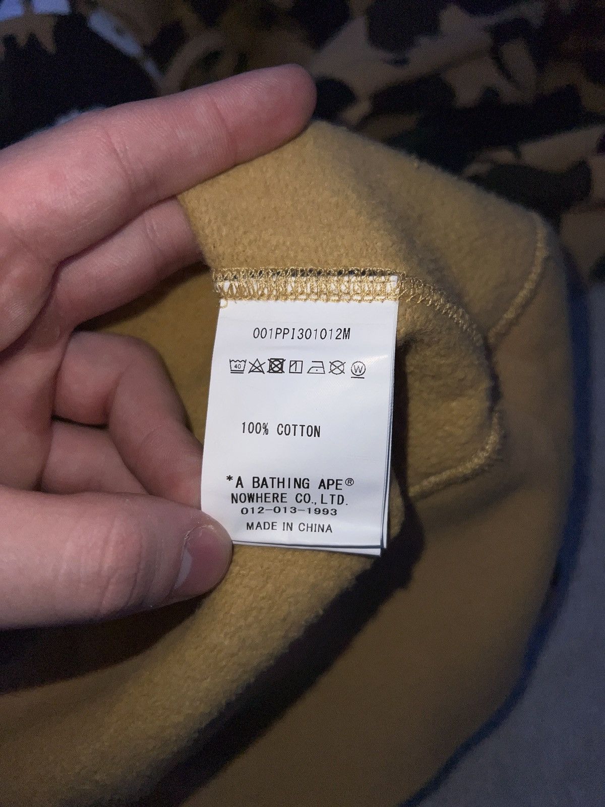 Bape Bape 1st camo pullover hoodie yellow Size US XL / EU 56 / 4 - 9 Thumbnail