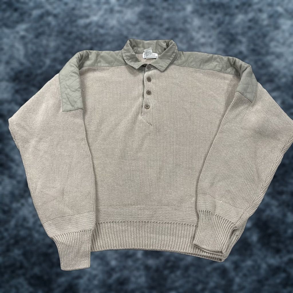 Orvis VINTAGE Orvis Sweater Mens 2XL Brown Military Commando Ribbed Heavy Ramie 80s Size US XXL / EU 58 / 5 - 1 Thumbnail