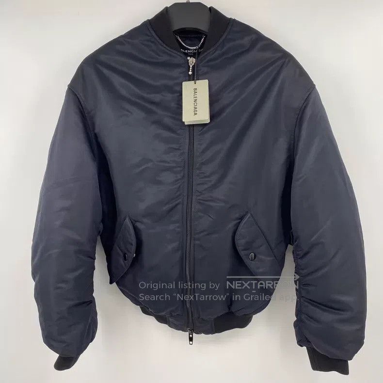 Balenciaga Balenciaga Back Sinners embroidered lettering flight jacke Size US S / EU 44-46 / 1 - 2 Thumbnail