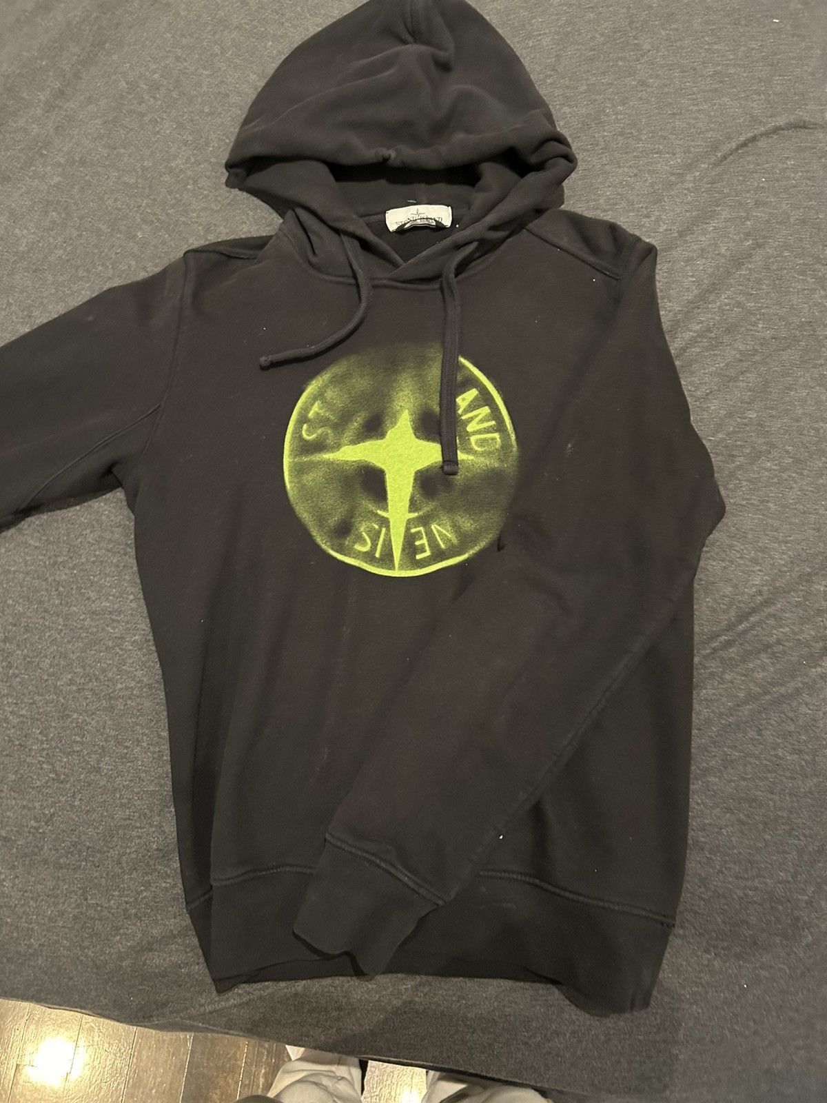 Image of Stone Island Hoodie in Black, Men's (Size Small)