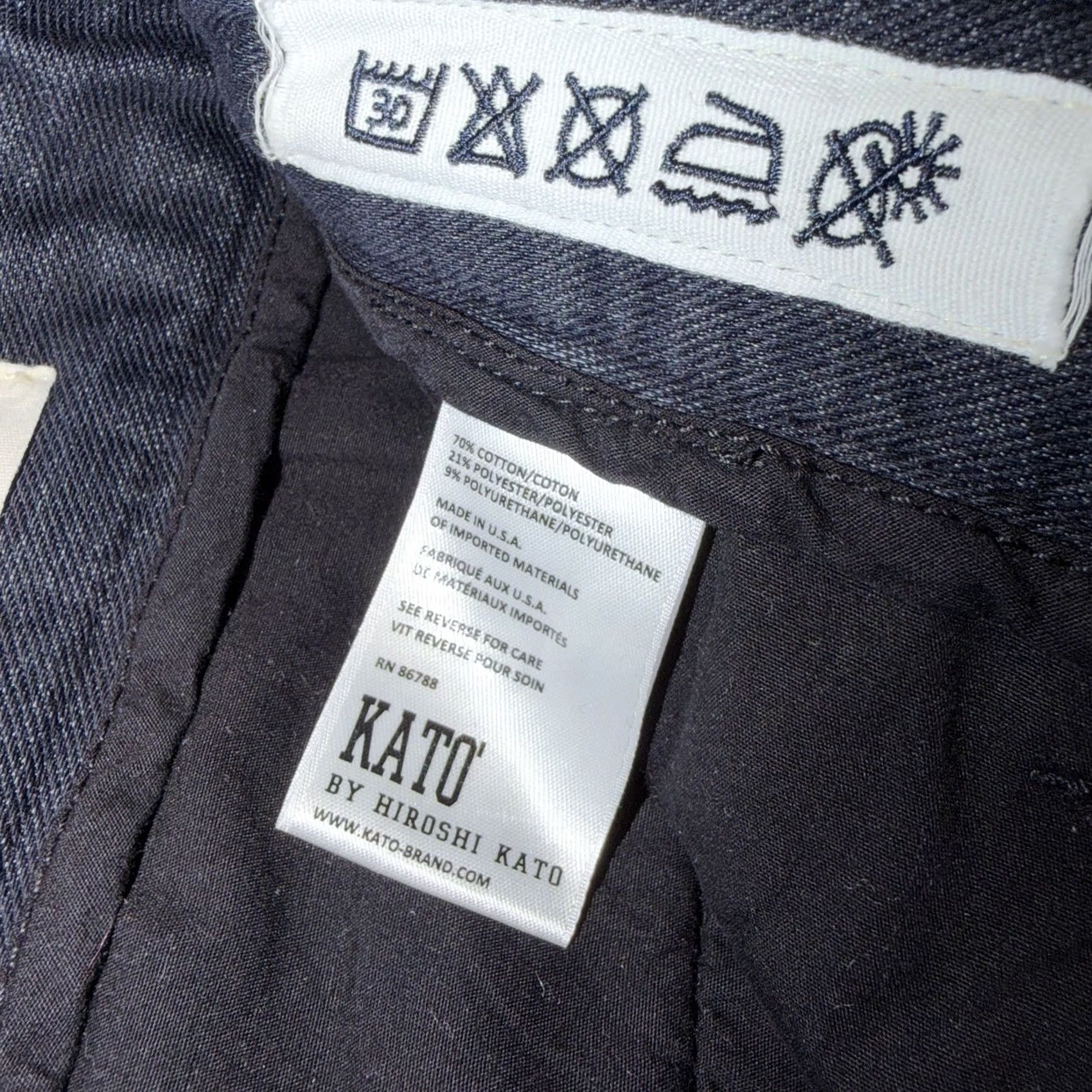 KATO Hiroshi Kato The Axe Chino Pants Mens 31x33 Dark Blue Cotton Blend Slim Fit Size US 30 / EU 46 - 7 Thumbnail