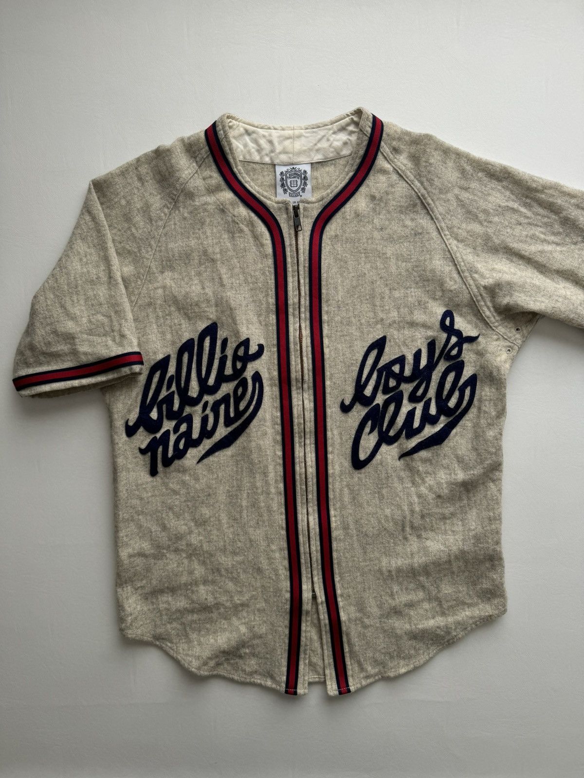 Billionaire Boys Club Season 10 Vintage Wool Zip Baseball Logo Jersey Size US M / EU 48-50 / 2 - 1 Thumbnail