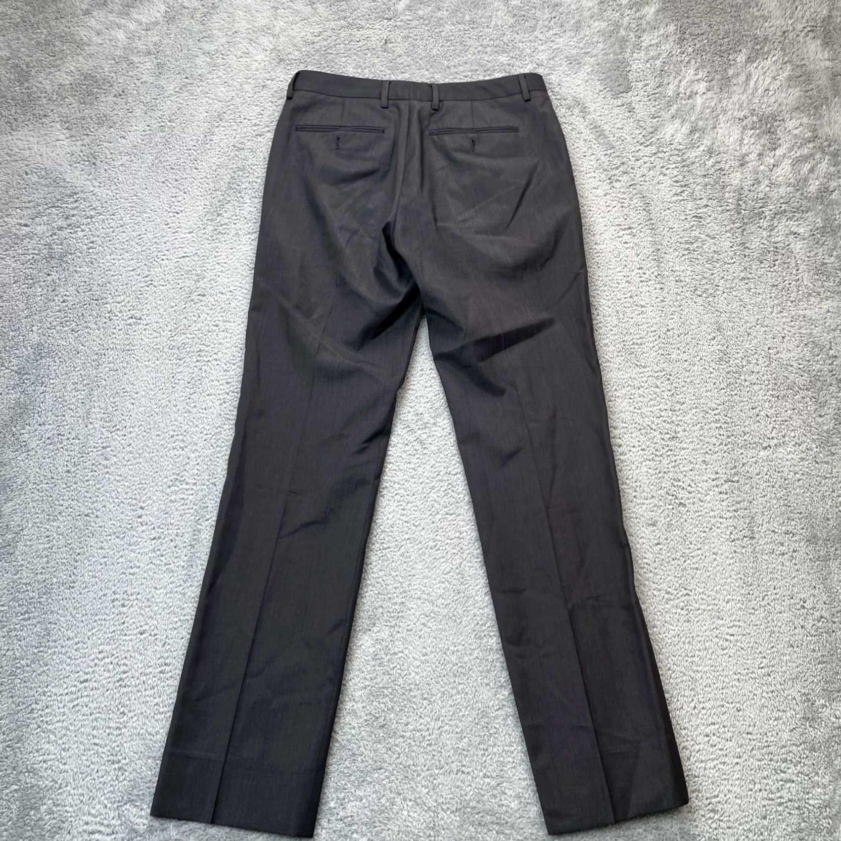 Bonobos Bonobos Mens Gray Wool Dress Pants Straight Fit 29 Business Formal Office Wear Size US 29 - 2 Thumbnail