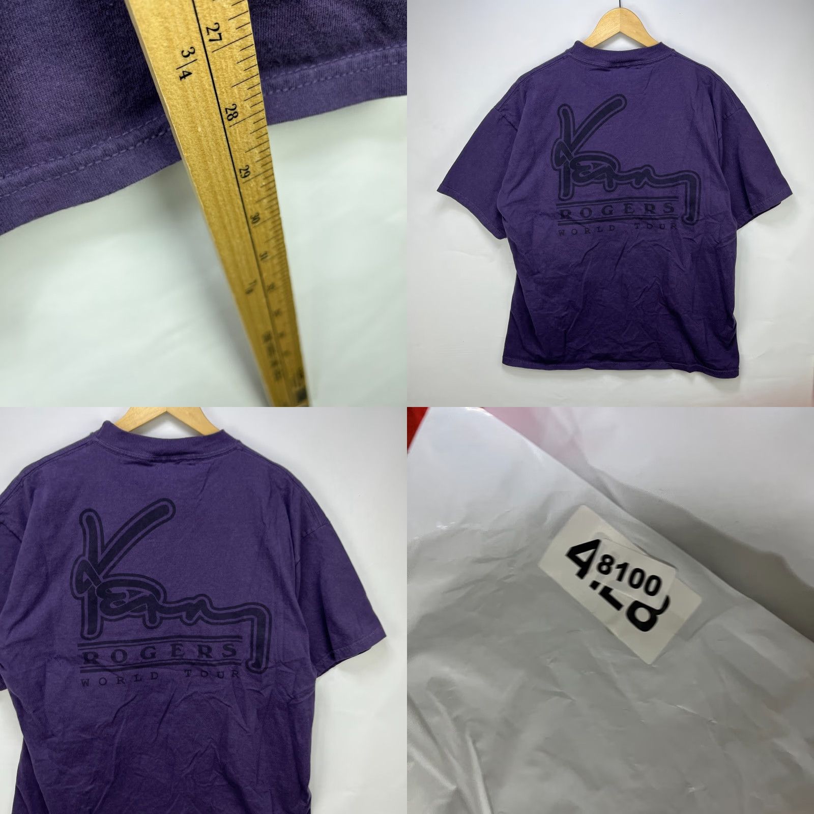 Tultex VINTAGE Kenny Rogers Tour T Shirt XL Blues Short Sleeve Men XL T-Shirt 90s Fans Mens Size US XL / EU 56 / 4 - 8 Thumbnail