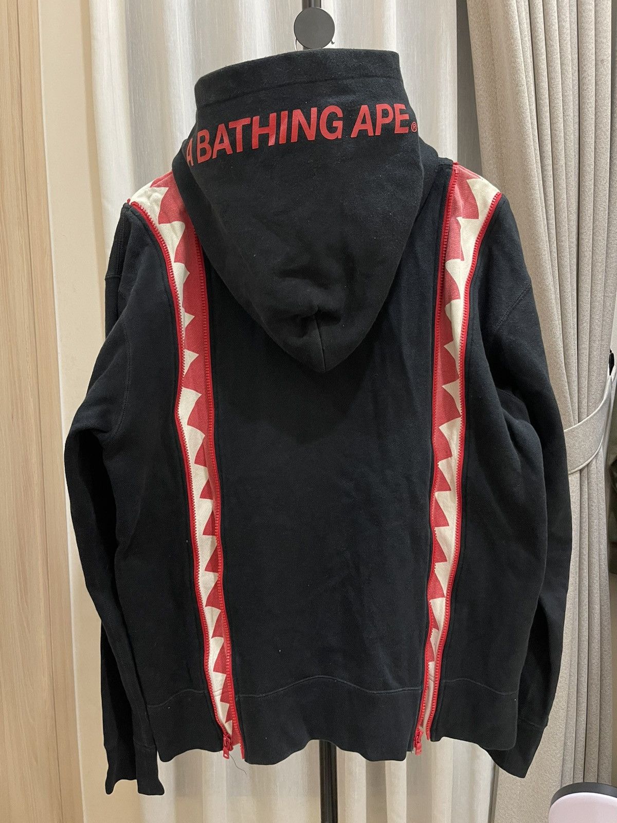 RARE ITEM Bape Adjustable Jacket with tooth shark graphics