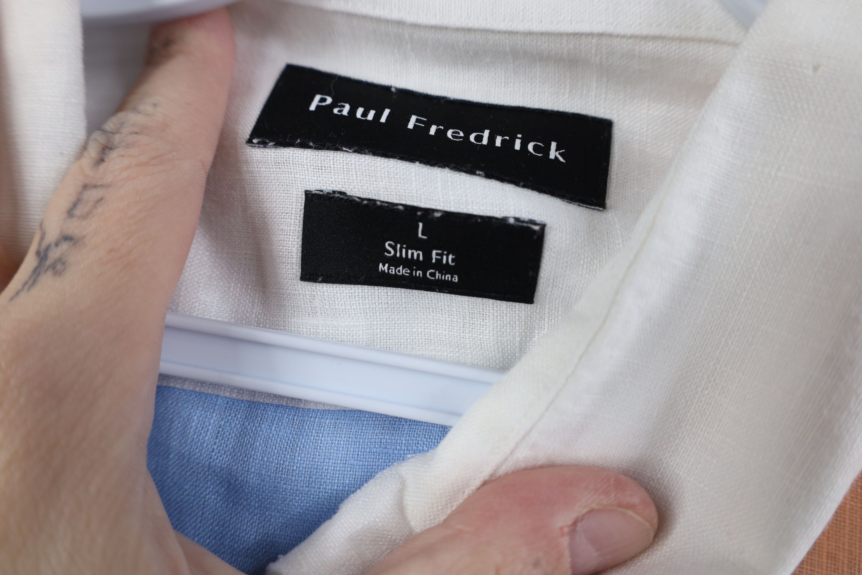 Vintage Paul Fredrick Block Pure Linen Collared Button Down Shirt Size US L / EU 52-54 / 3 - 9 Thumbnail