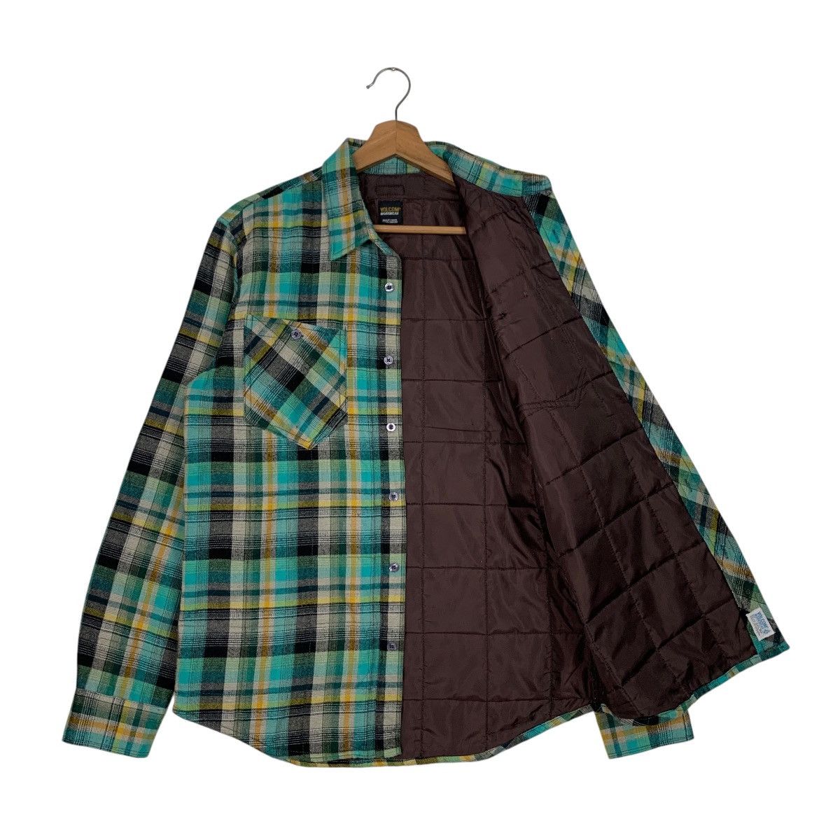 Volcom VOLCOM WORKWEAR Green Tartan Warm Flannel Jacket #2717-C122 Size US S / EU 44-46 / 1 - 9 Thumbnail