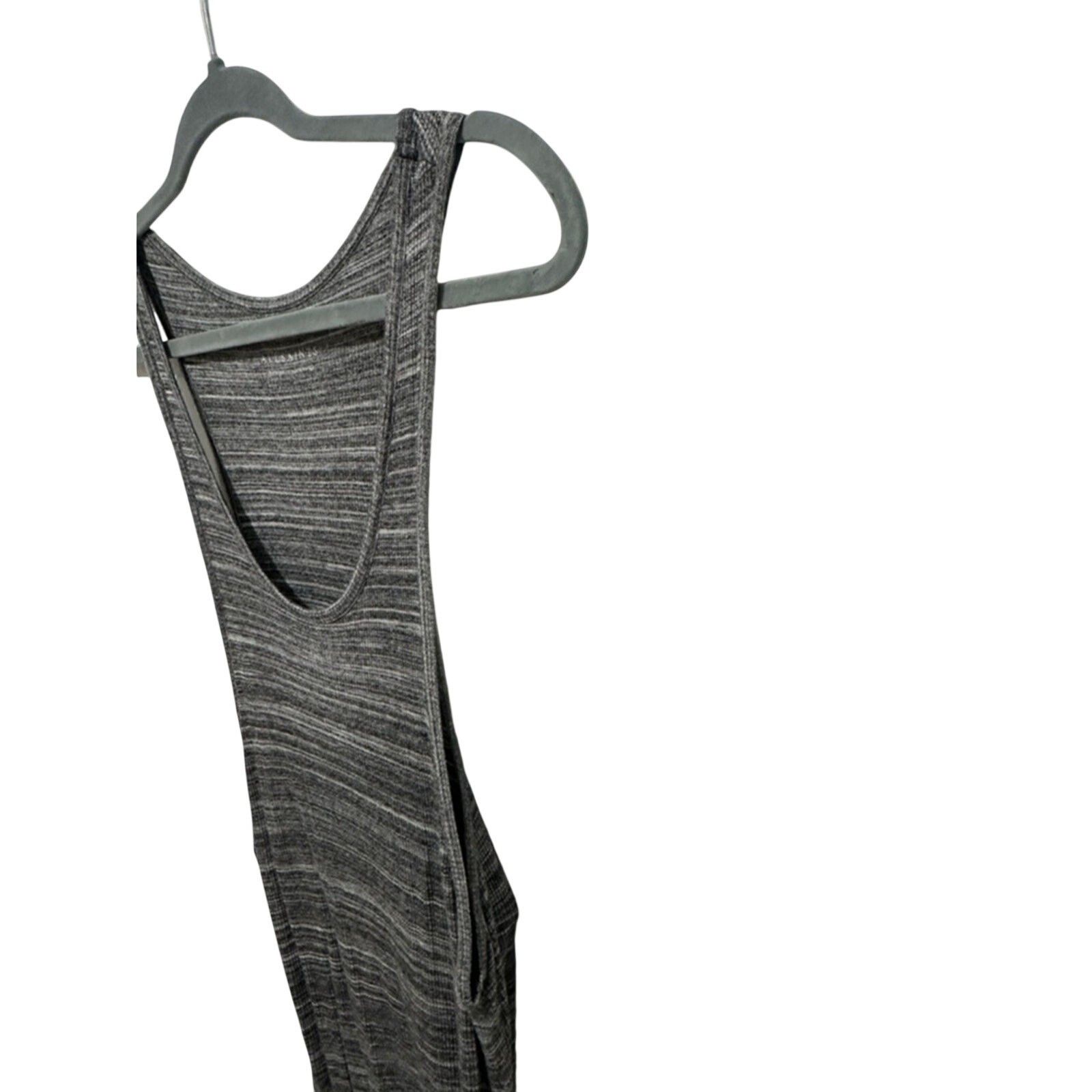 Allsaints AllSaints Iman Tank Top XS Gray Ribbed Knit Scoop Neck Race Size XS / US 0-2 / IT 36-38 - 4 Thumbnail