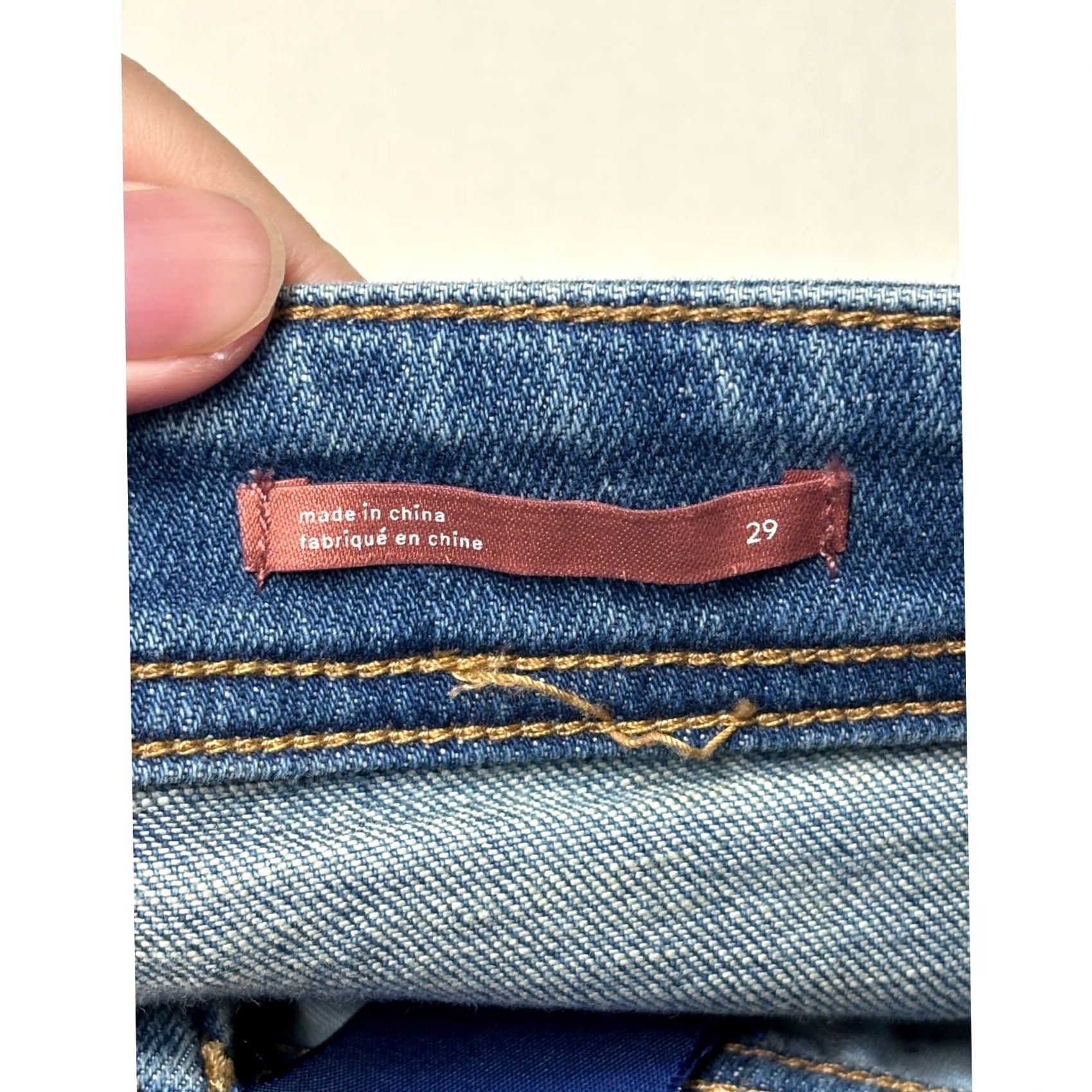 Vintage Pilcro and the Letterpress Slim Boyfriend Jeans Blue Wash Denim Womens 29X29 Size 29" - 4 Thumbnail