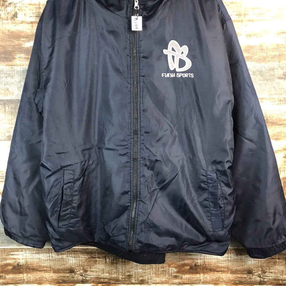 Fubu Fubu Sports Dark blue Hoodie windbreaker #A2369 Size US XL / EU 56 / 4 - 7 Thumbnail