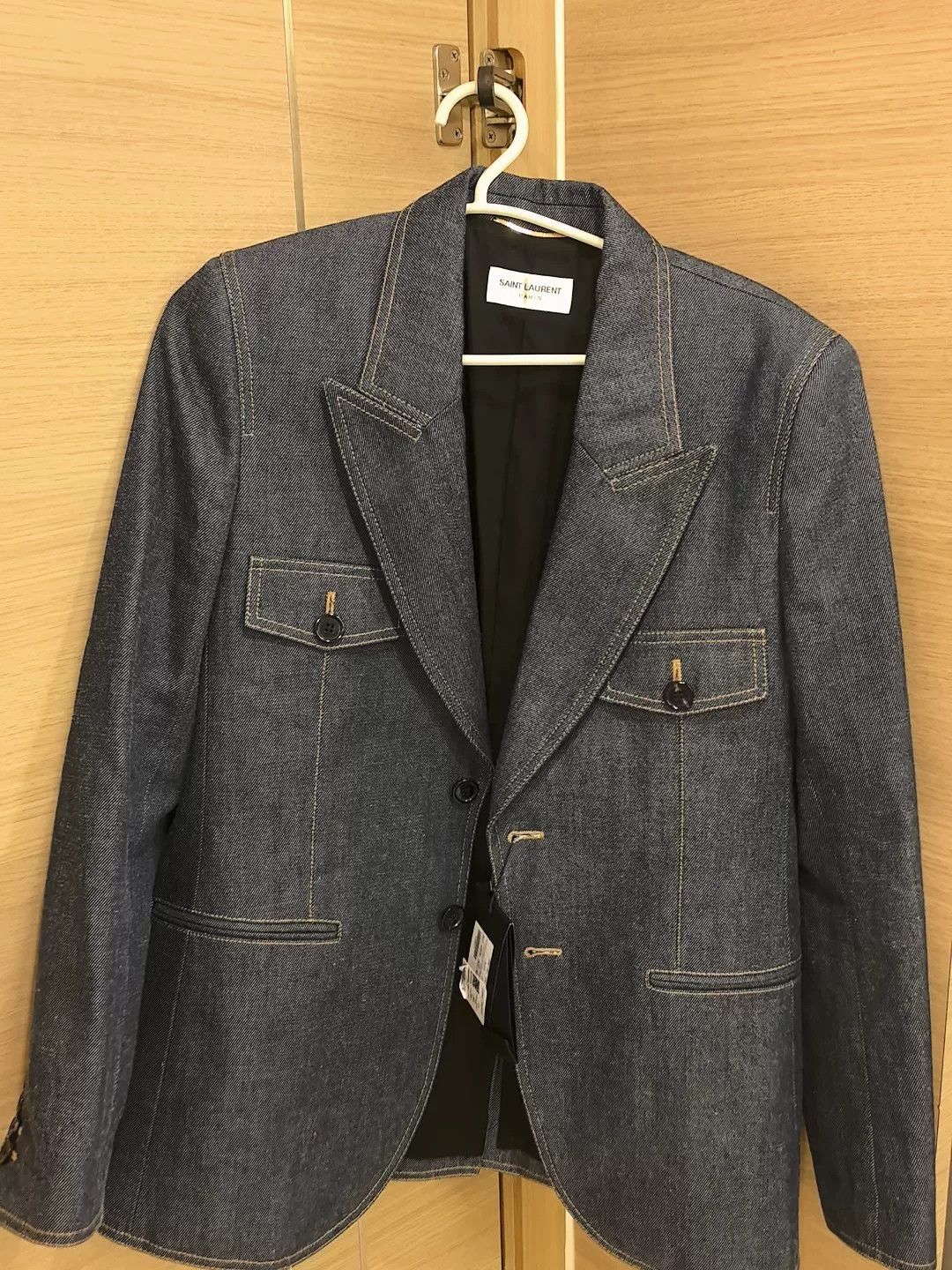 Yves Saint Laurent Saint Laurent Denim Blazer Size M / US 6-8 / IT 42-44 - 1 Thumbnail