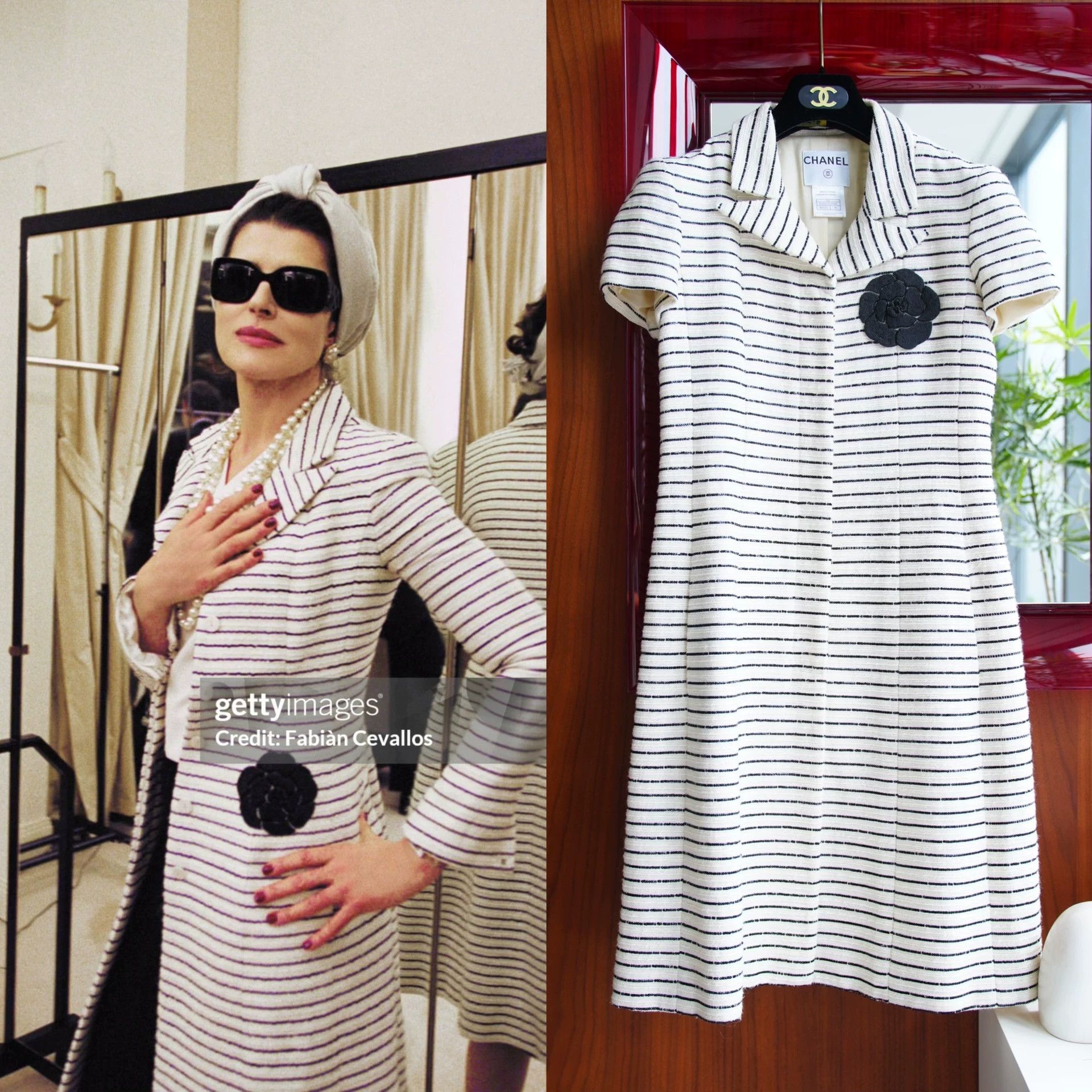 Chanel Chanel 2001 Black/White Sequin Camellia Dress Fr38/M Size S / US 4 / IT 40 - 2 Thumbnail