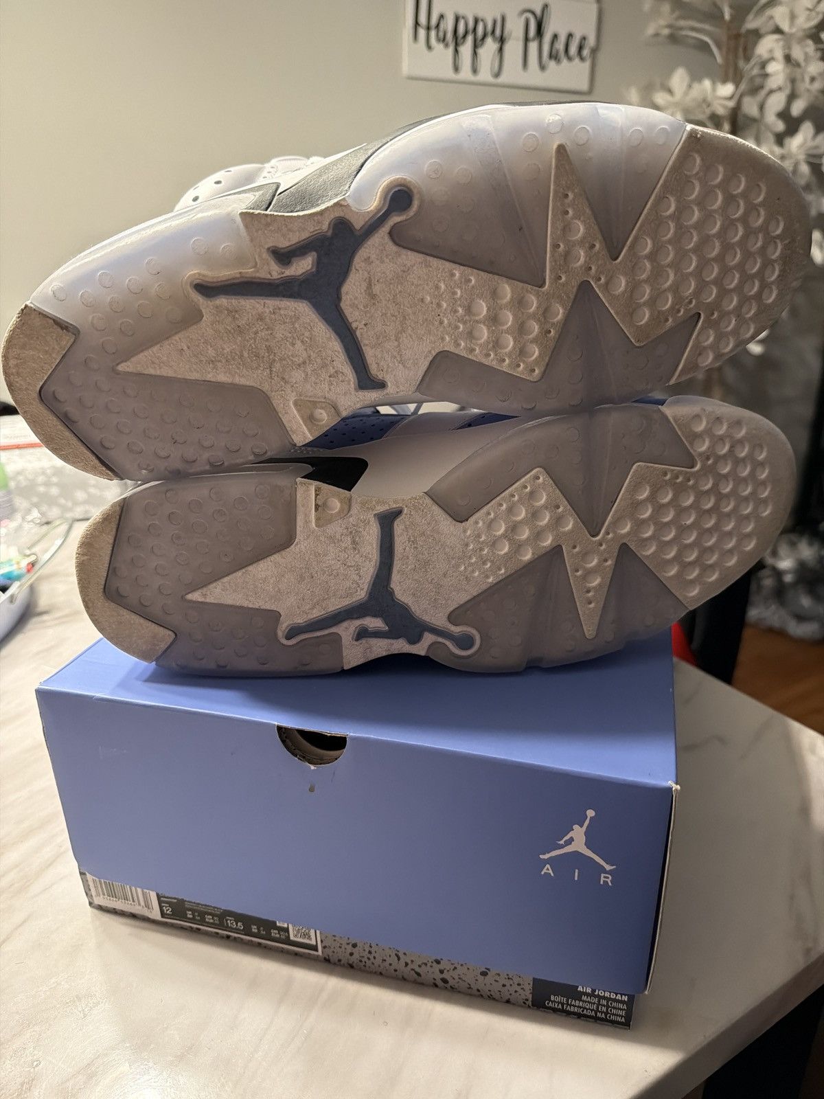Jordan Brand Jordan 6 Retro UNC White Size US 12 / EU 45 - 5 Thumbnail