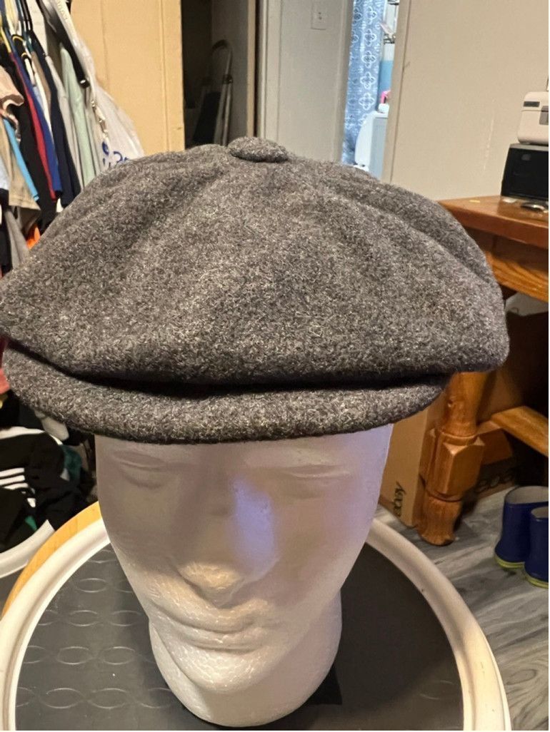 Vintage Vintage Bailey of Hollywood Gray Wool Blend Newsboy Cap Size 30 - 2 Thumbnail