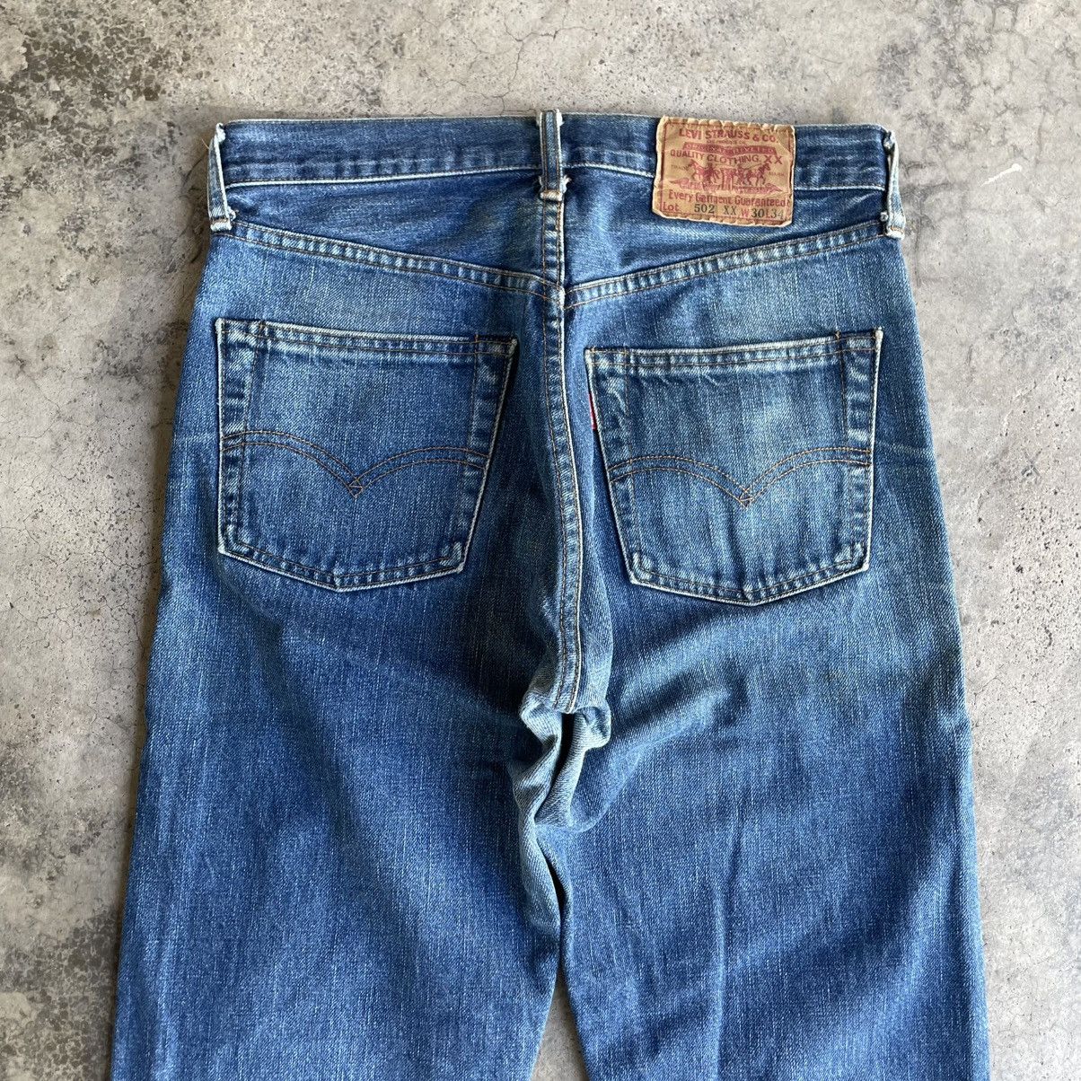 Levi's Vintage Clothing 🔥Vintage Levis 502XX Big E Stoned Washed Riped Denim Jeans Size US 30 / EU 46 - 5 Thumbnail