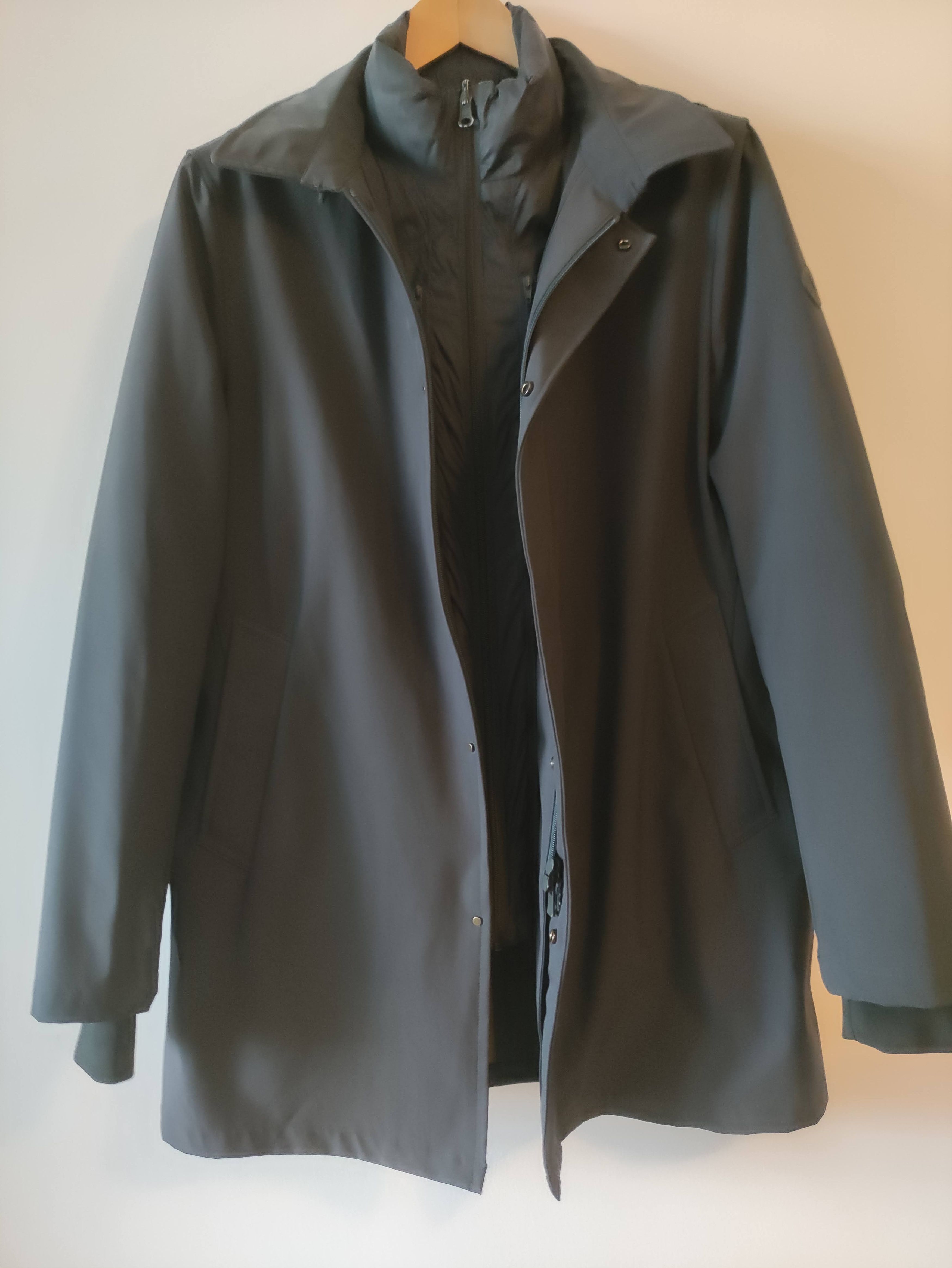 Manuel Ritz Coat in neoprene caban coat with removable bib Size US XL / EU 56 / 4 - 6 Thumbnail