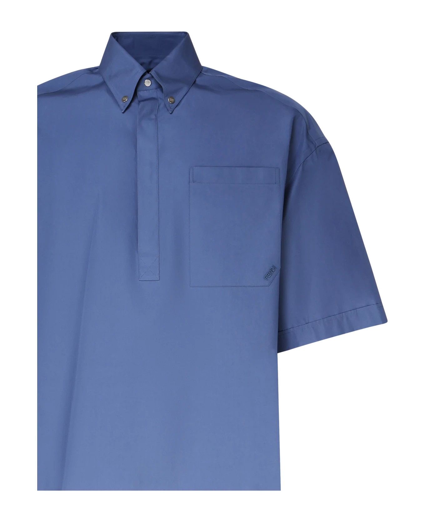 Fendi o1B3y1r0326 Shirt in Blue Size US L / EU 52-54 / 3 - 2 Thumbnail