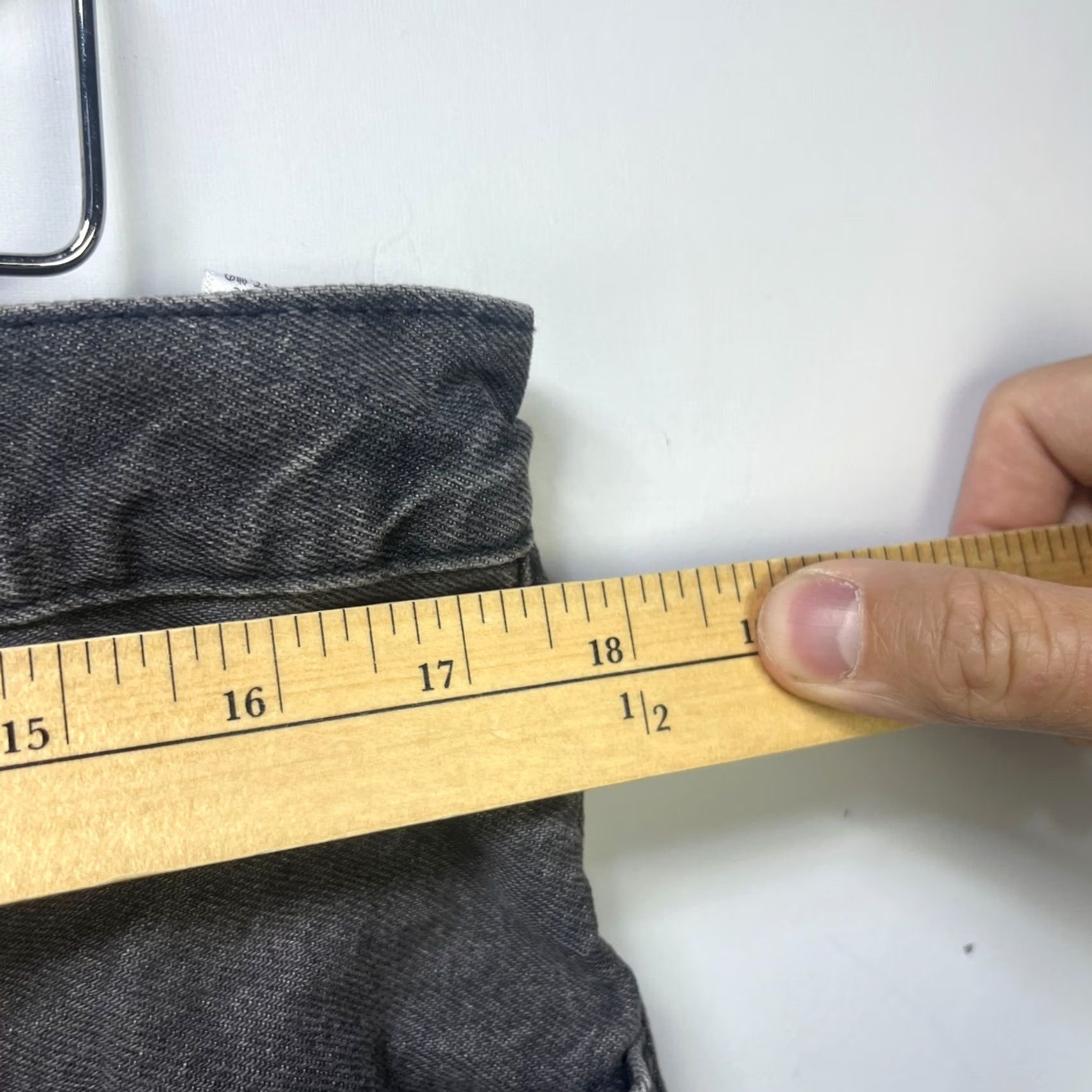 Uniqlo VINTAGE GU Washed Black Denim Baggy Skate Jean Shorts 34 Uniqlo Mens Size US 34 / EU 50 - 4 Thumbnail