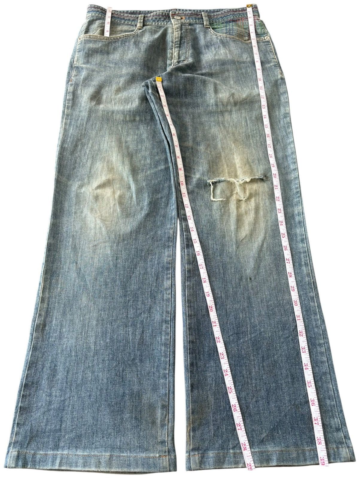 Jean Charles De Castelbajac Vintage Castelbajac Mud Wash Distressed Baggy Jeans Size US 33 - 11 Thumbnail